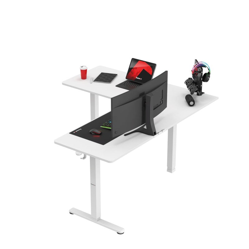 Biurko narożne elektryczne Huzaro Hero 9.5 White 160 cm