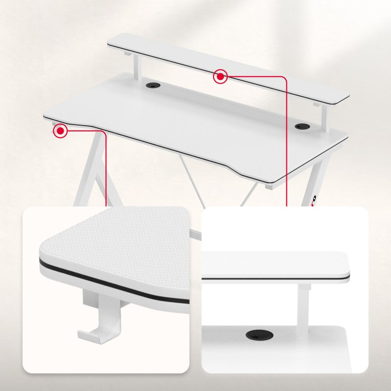 Biurko gamingowe 120 cm Huzaro Hero 1.9 White