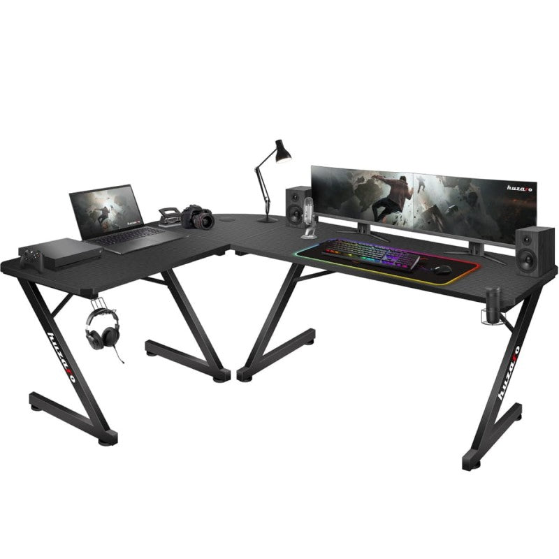 Biurko narożne gamingowe Huzaro Hero 7.0 Black 154 cm