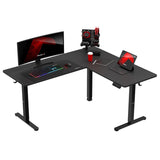 Biurko narożne elektryczne Huzaro Hero 9.5 Black 160 cm
