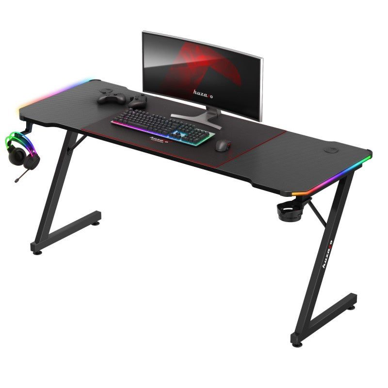 Biurko Gamingowe Huzaro Hero 4.8 RGB Black 160 cm