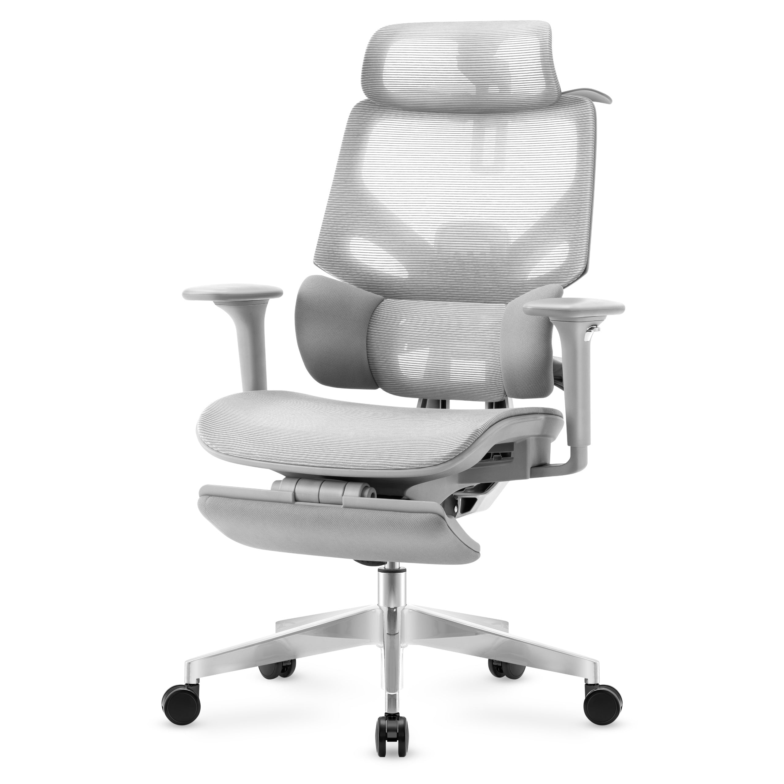 Ergonomické kreslo s podnožkou Mark Adler Expert 8.7 Grey Mesh