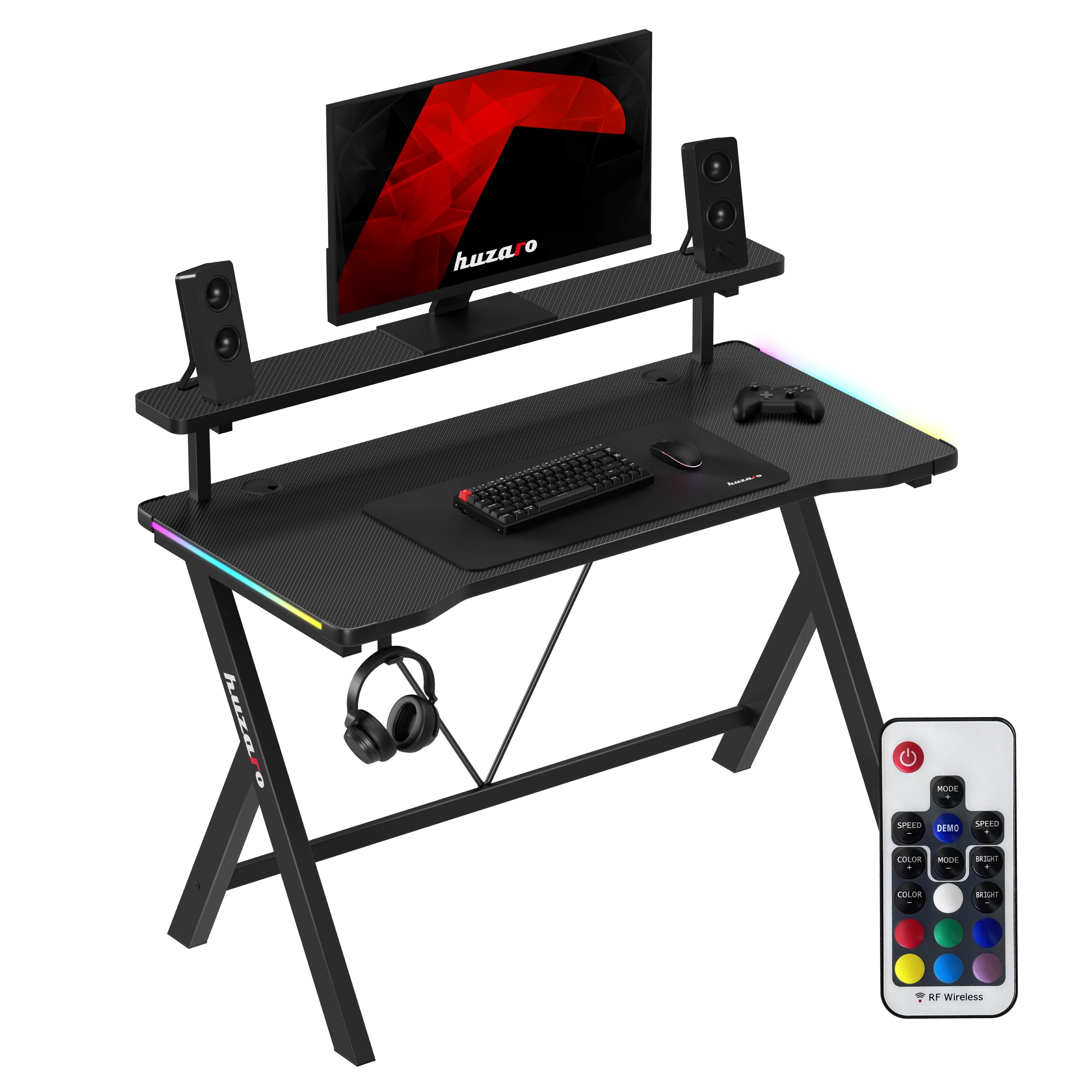 Herný stôl s LED osvetlením Huzaro Hero 1.9 RGB 120 cm
