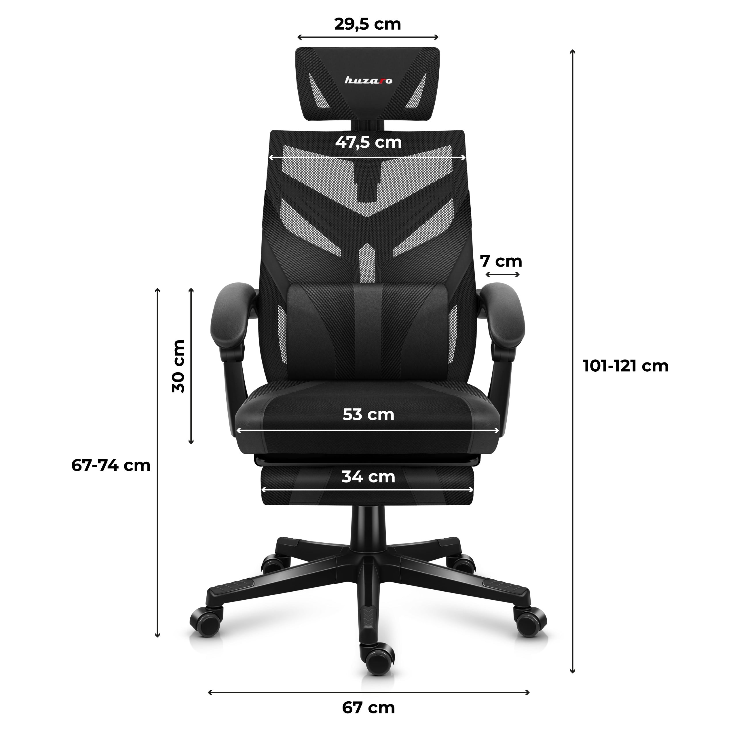 Herné kreslo HUZARO COMBAT 5.0 Black