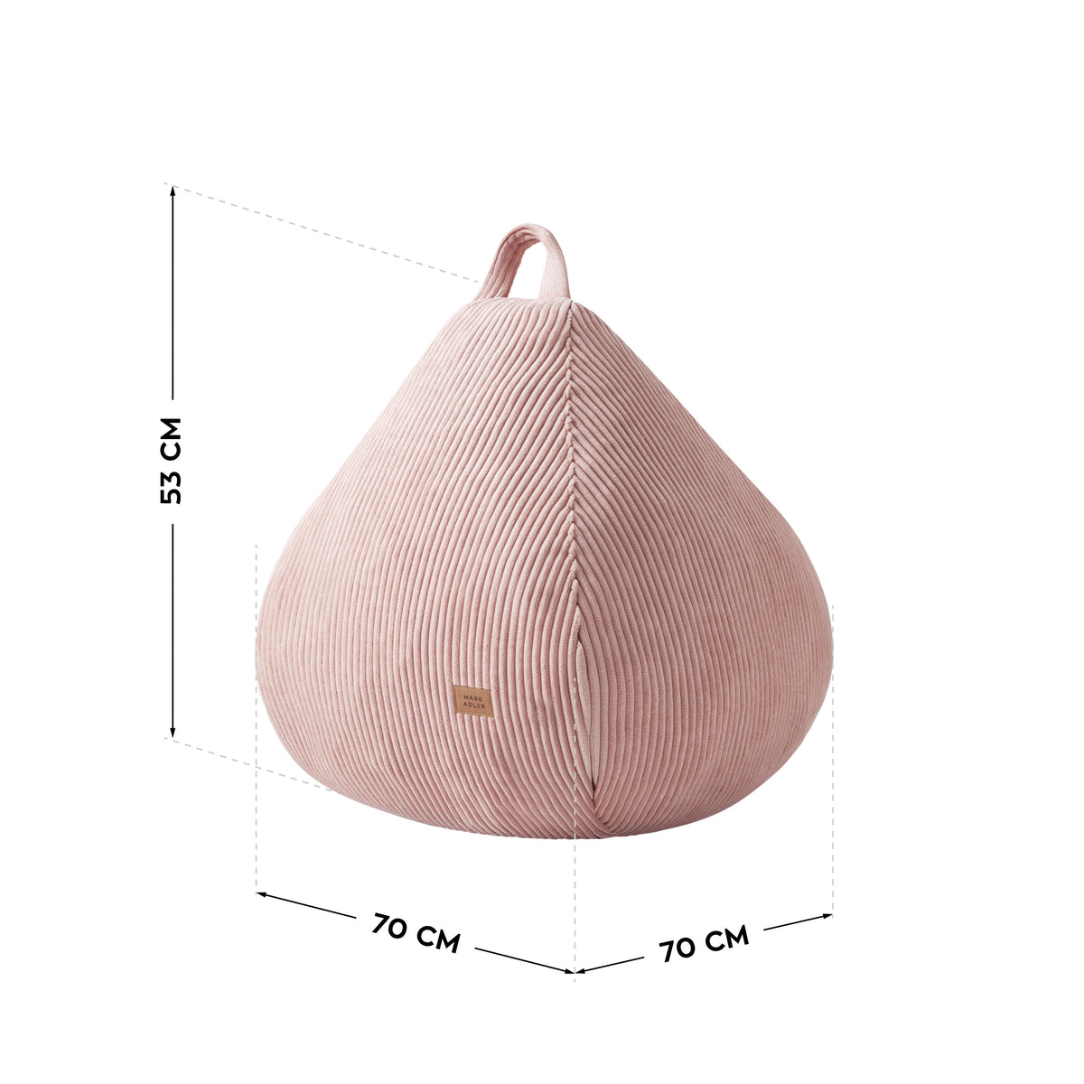Ružový vakový taburet z kordového plátna Mark Adler Comfy 1.0 Pink
