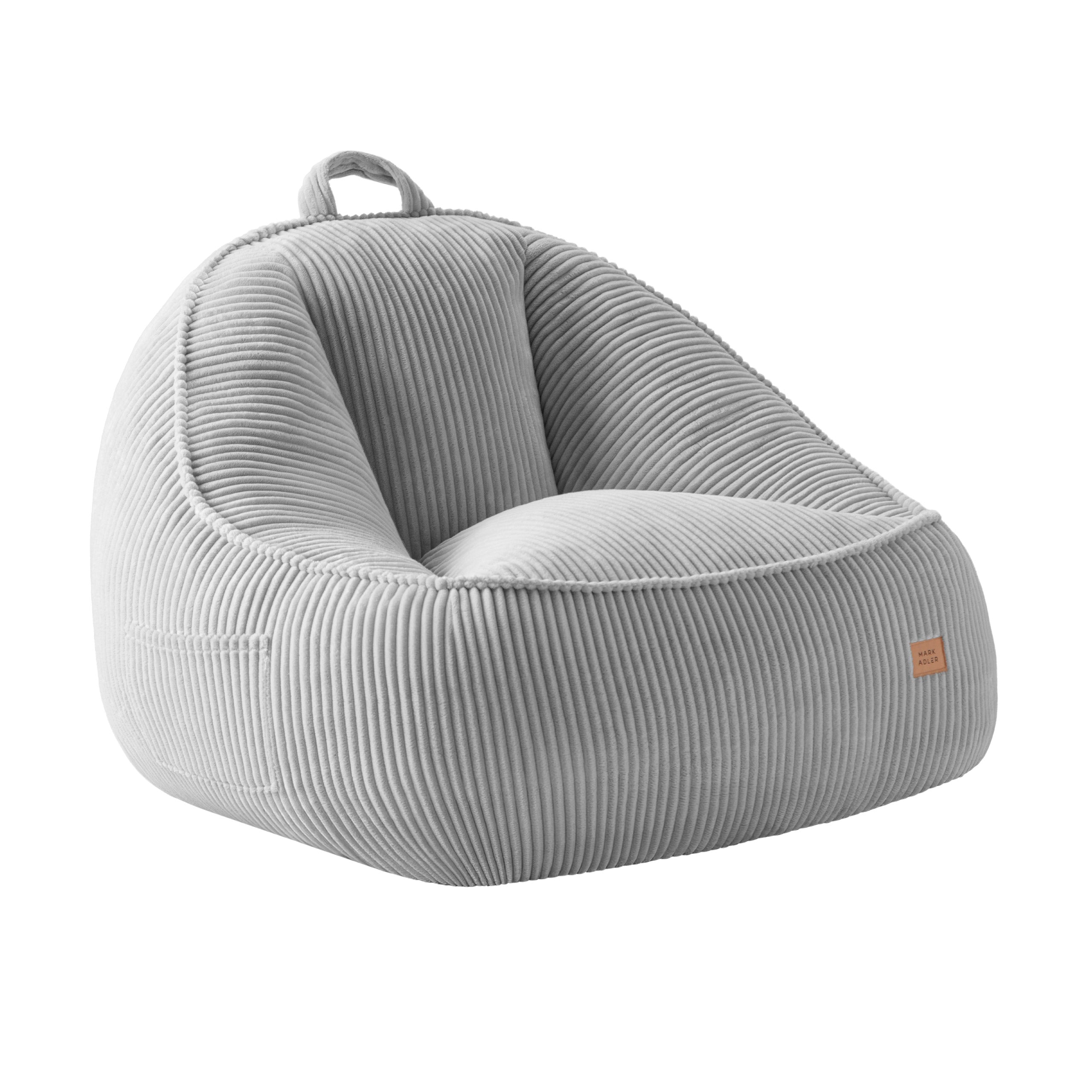 Kreslo-puf s operadlom z kordového materiálu Mark Adler Comfy 4.0 Grey