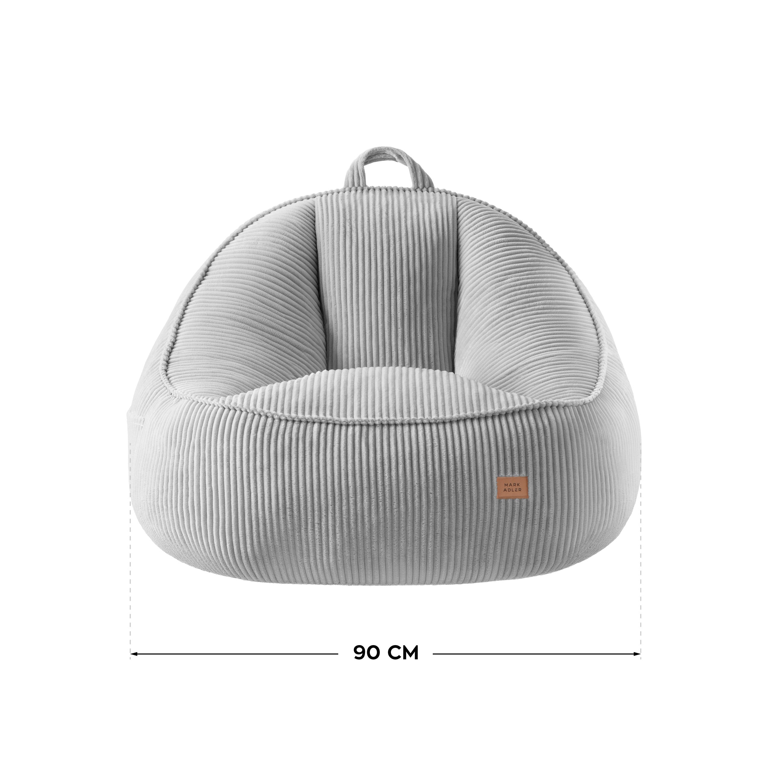 Kreslo-puf s operadlom z kordového materiálu Mark Adler Comfy 4.0 Grey