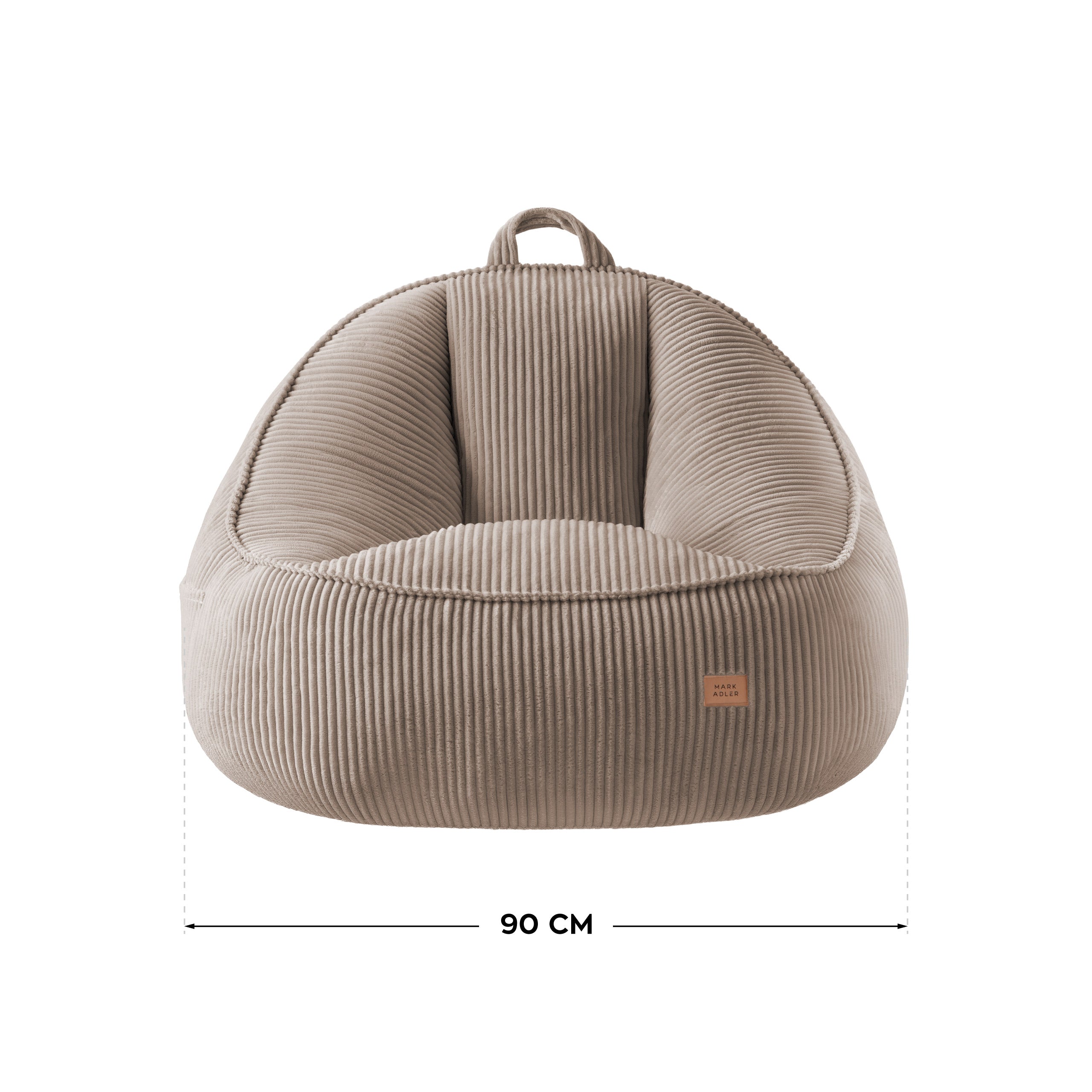 Kreslo-puf s operadlom z manšestru Mark Adler Comfy 4.0 Taupe