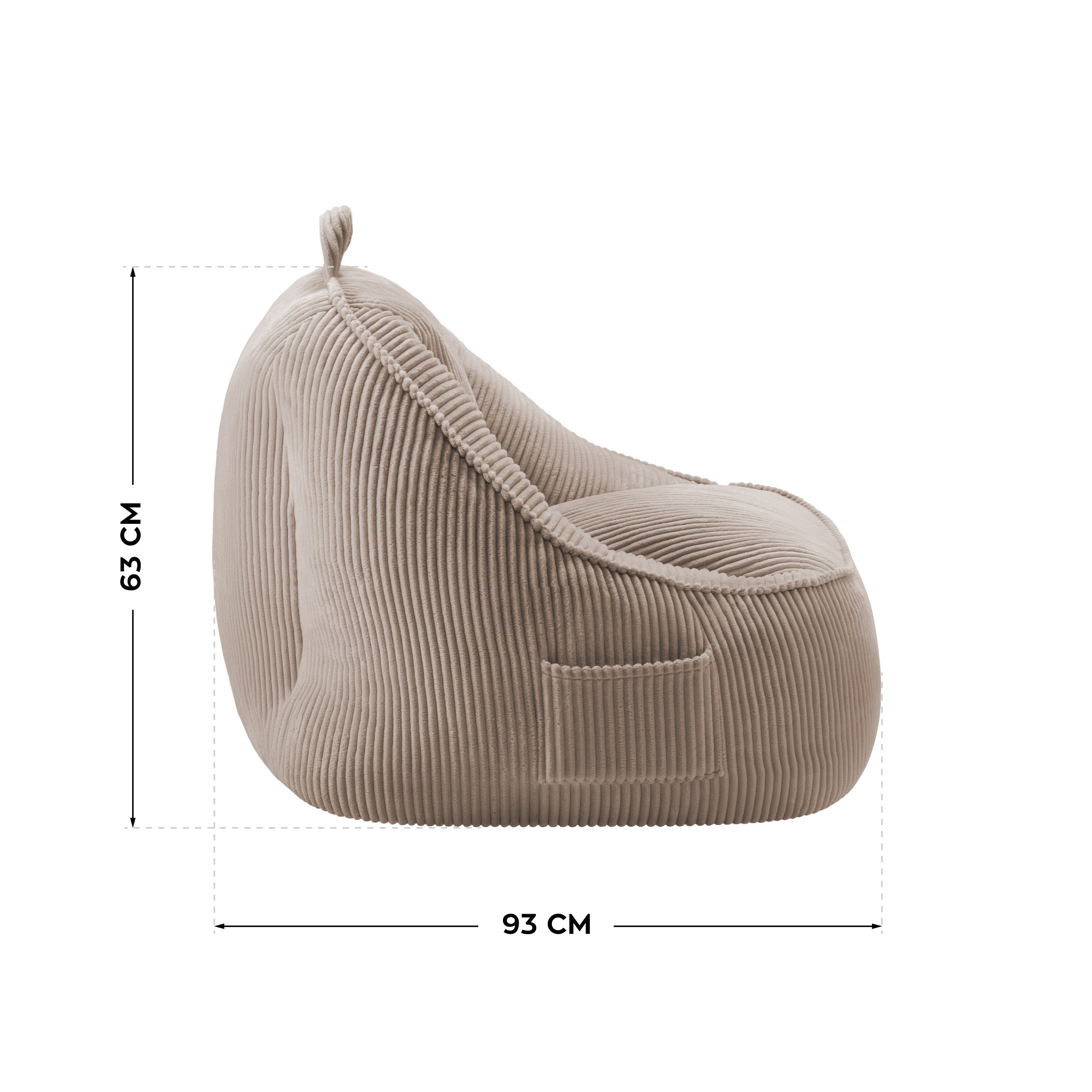 Kreslo-puf s operadlom z manšestru Mark Adler Comfy 4.0 Taupe
