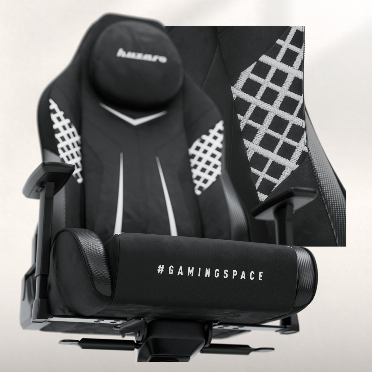 Gamingové kreslo z semišu Huzaro Force 8.3 Carbon Black