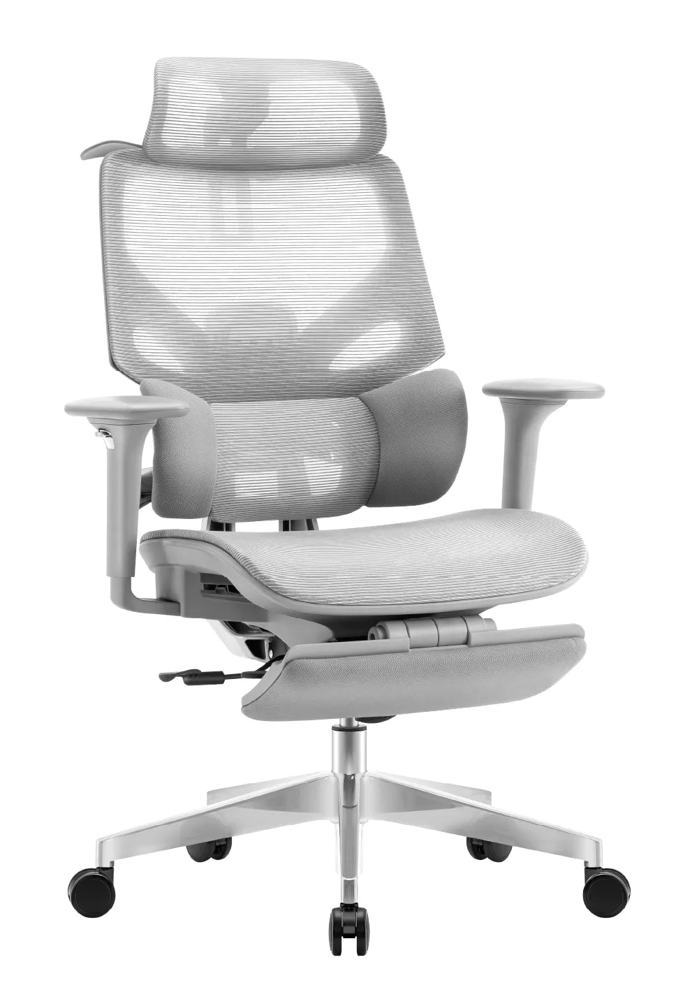 Ergonomické kreslo s podnožkou Mark Adler Expert 8.7 Grey Mesh