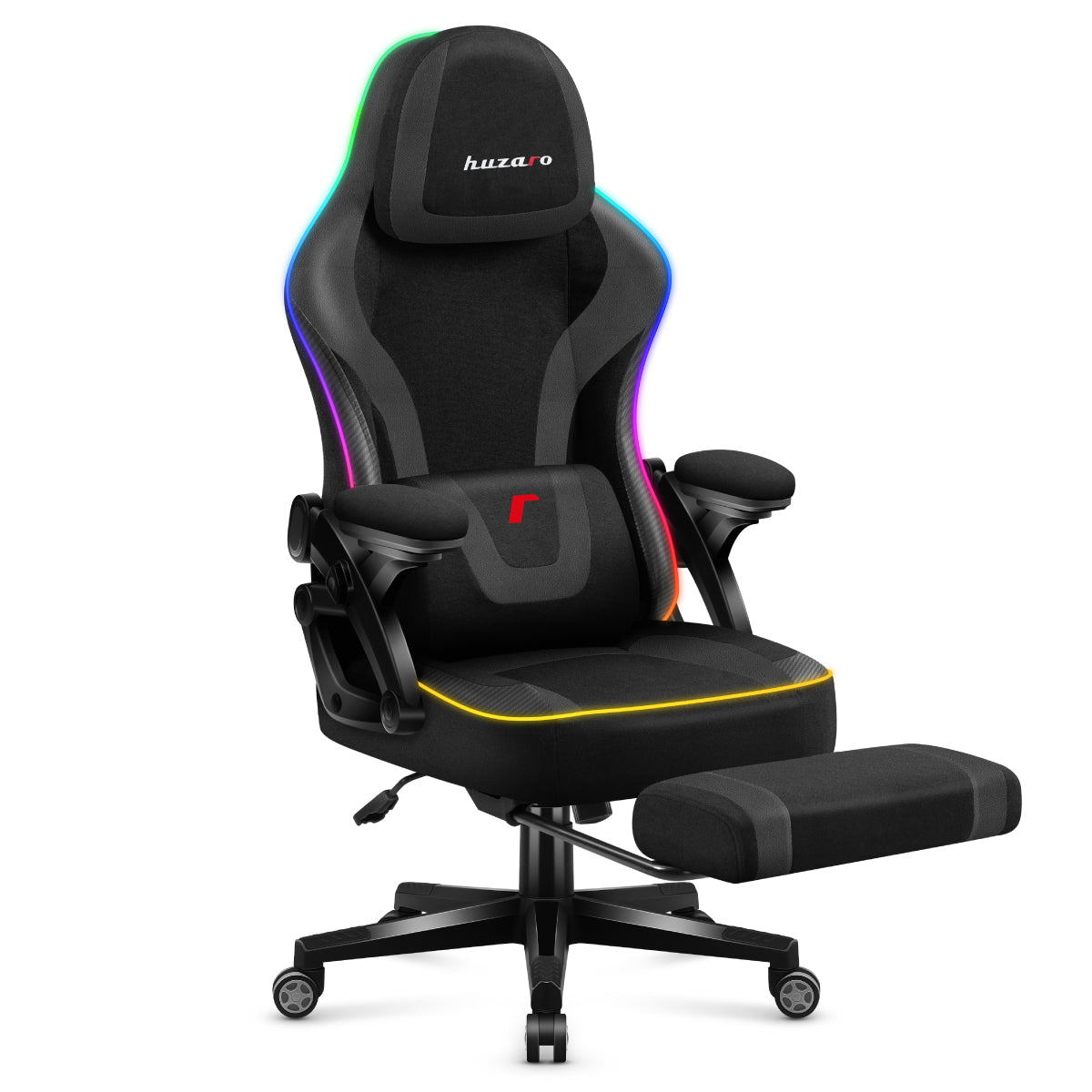 Herné kreslo Huzaro Force 4.6 RGB Smart Black Mesh
