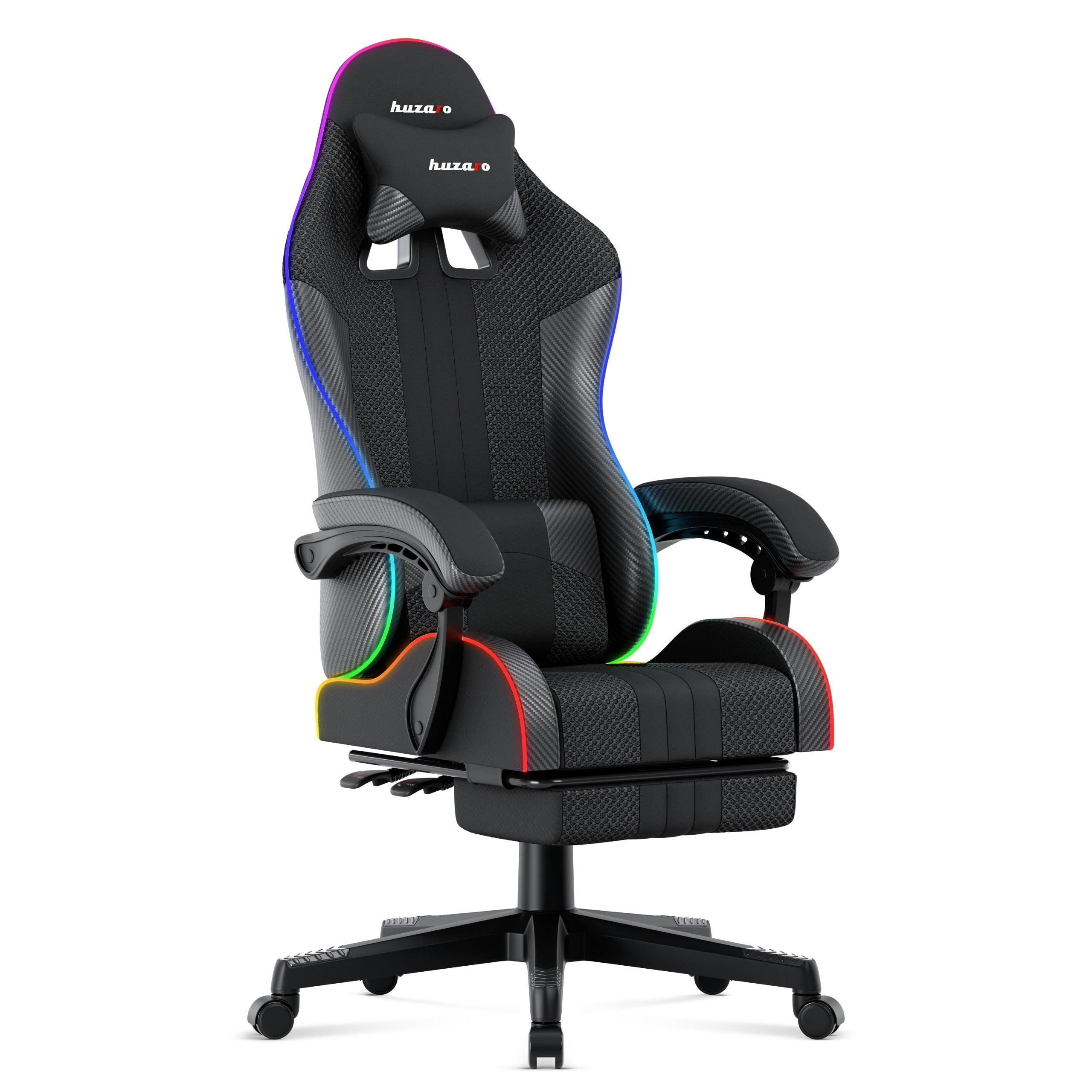 Herné kreslo HUZARO Force 4.7 RGB Black Mesh