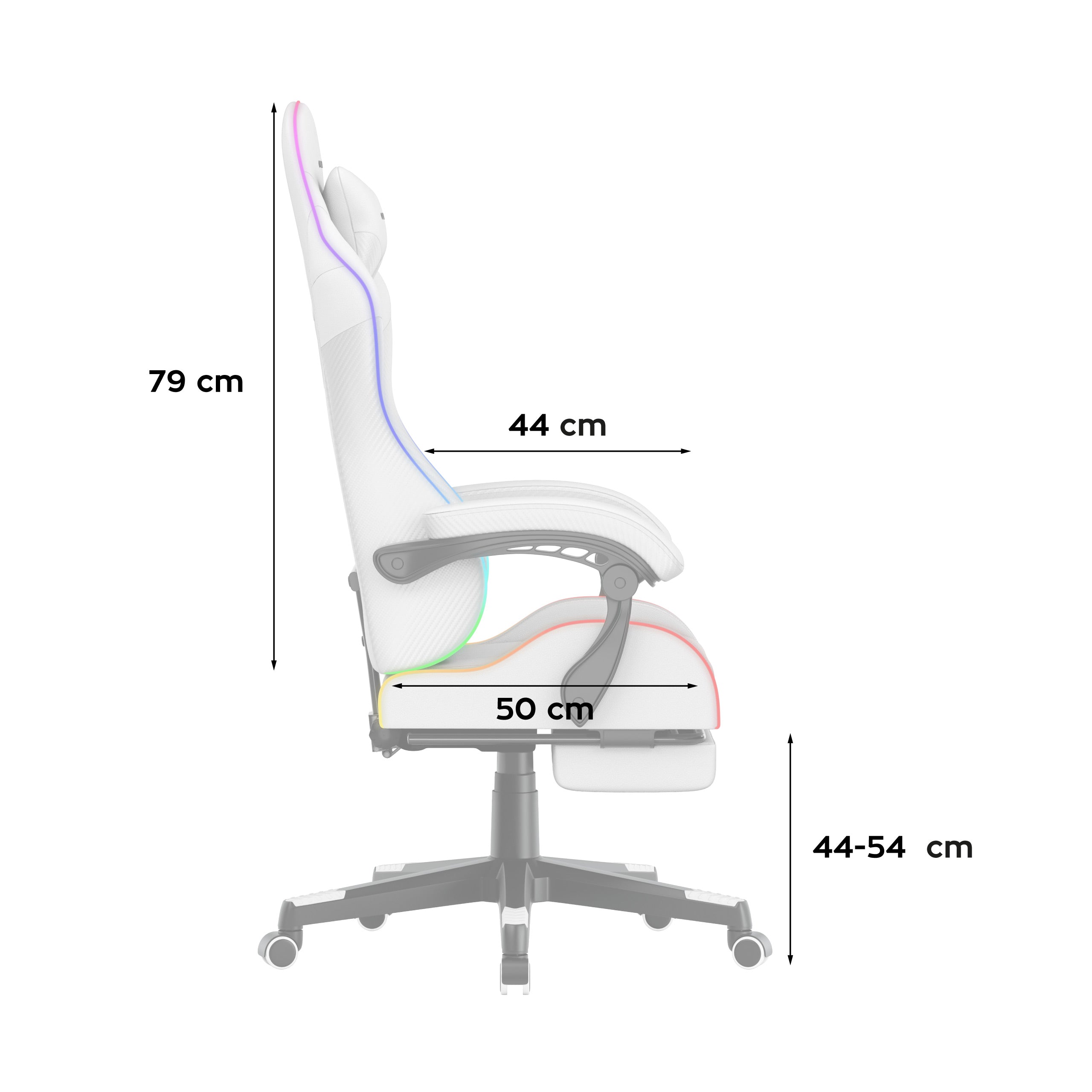 Herné kreslo HUZARO Force 4.7 RGB White