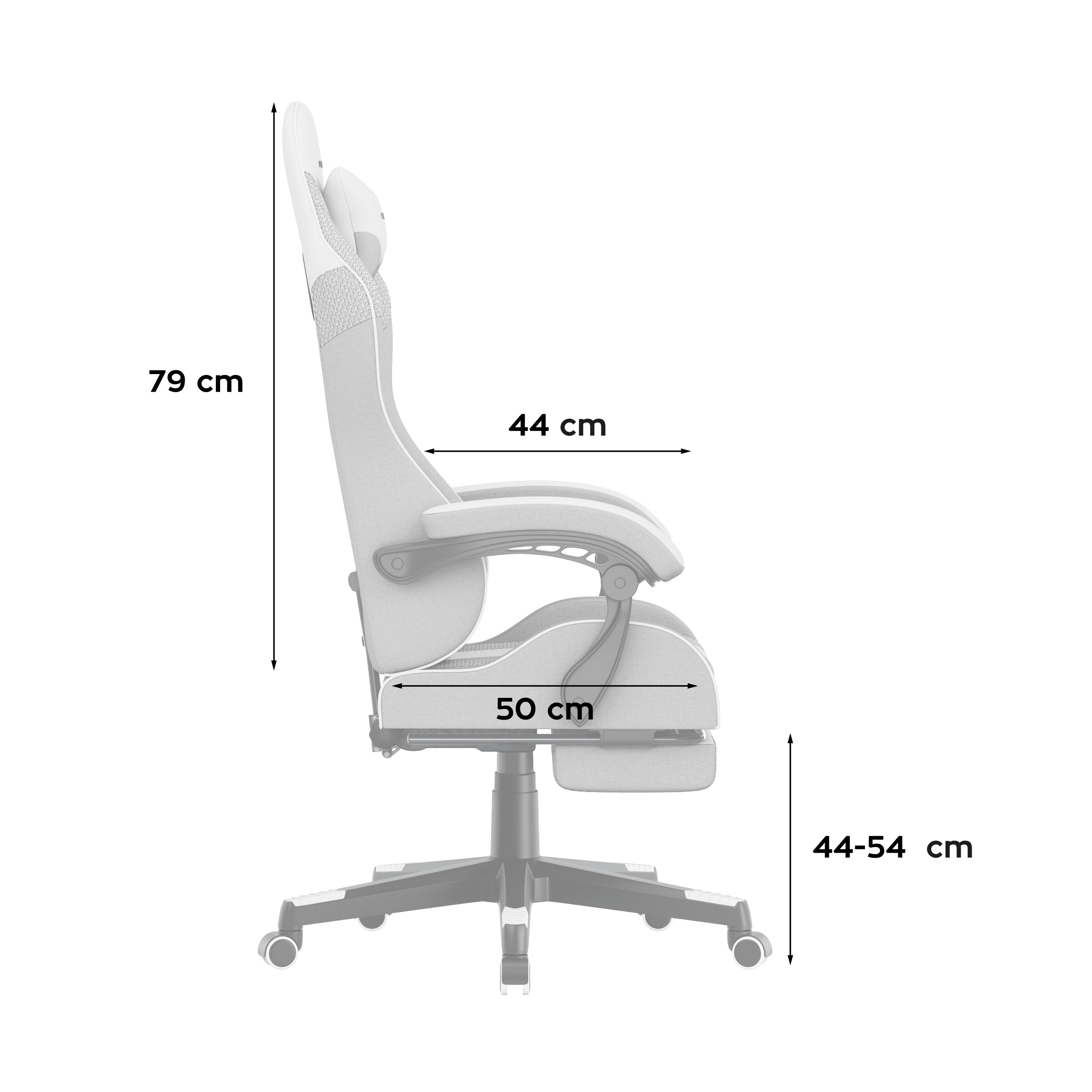Herné kreslo HUZARO Force 4.7 White Mesh