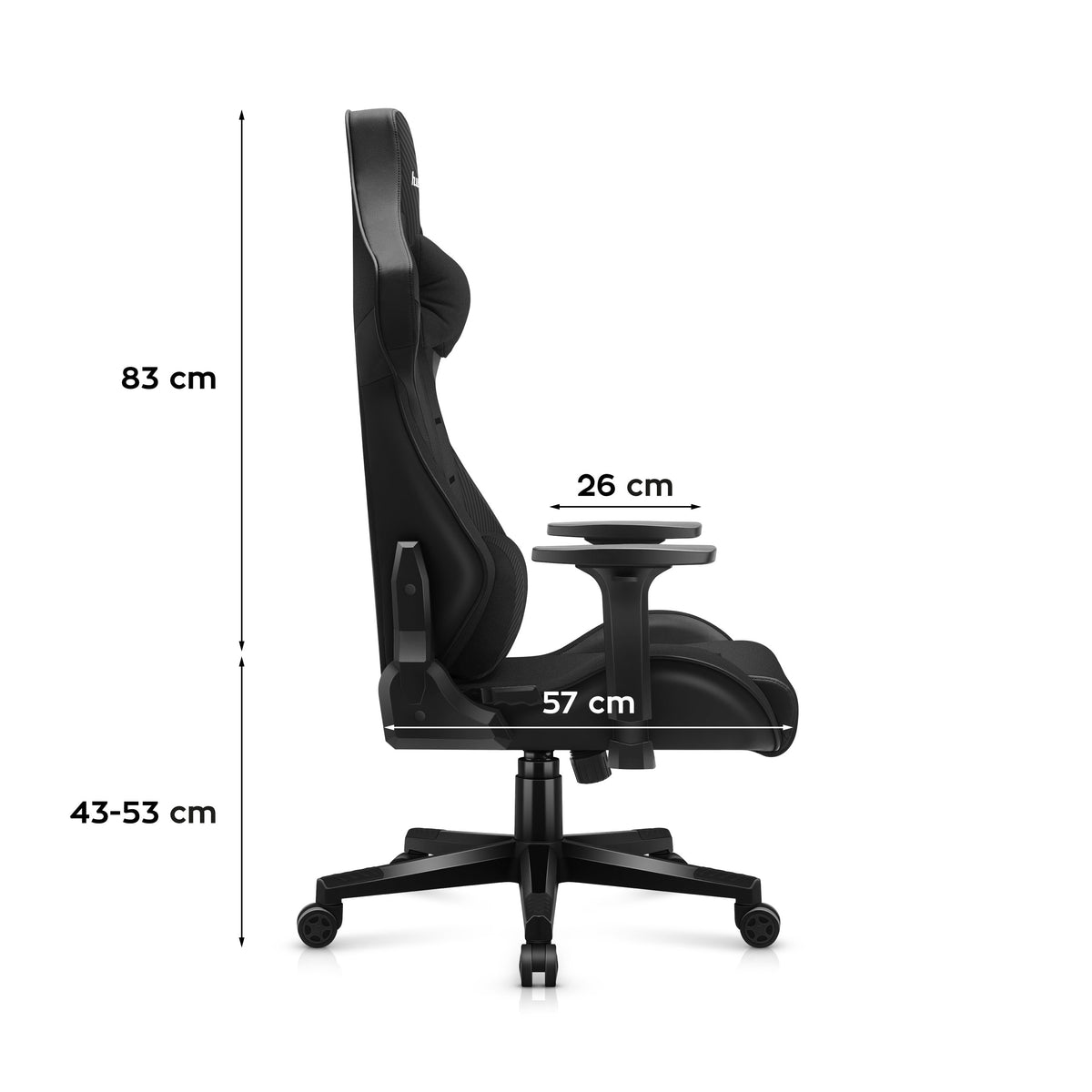Herné kreslo HUZARO FORCE 7.6 Black