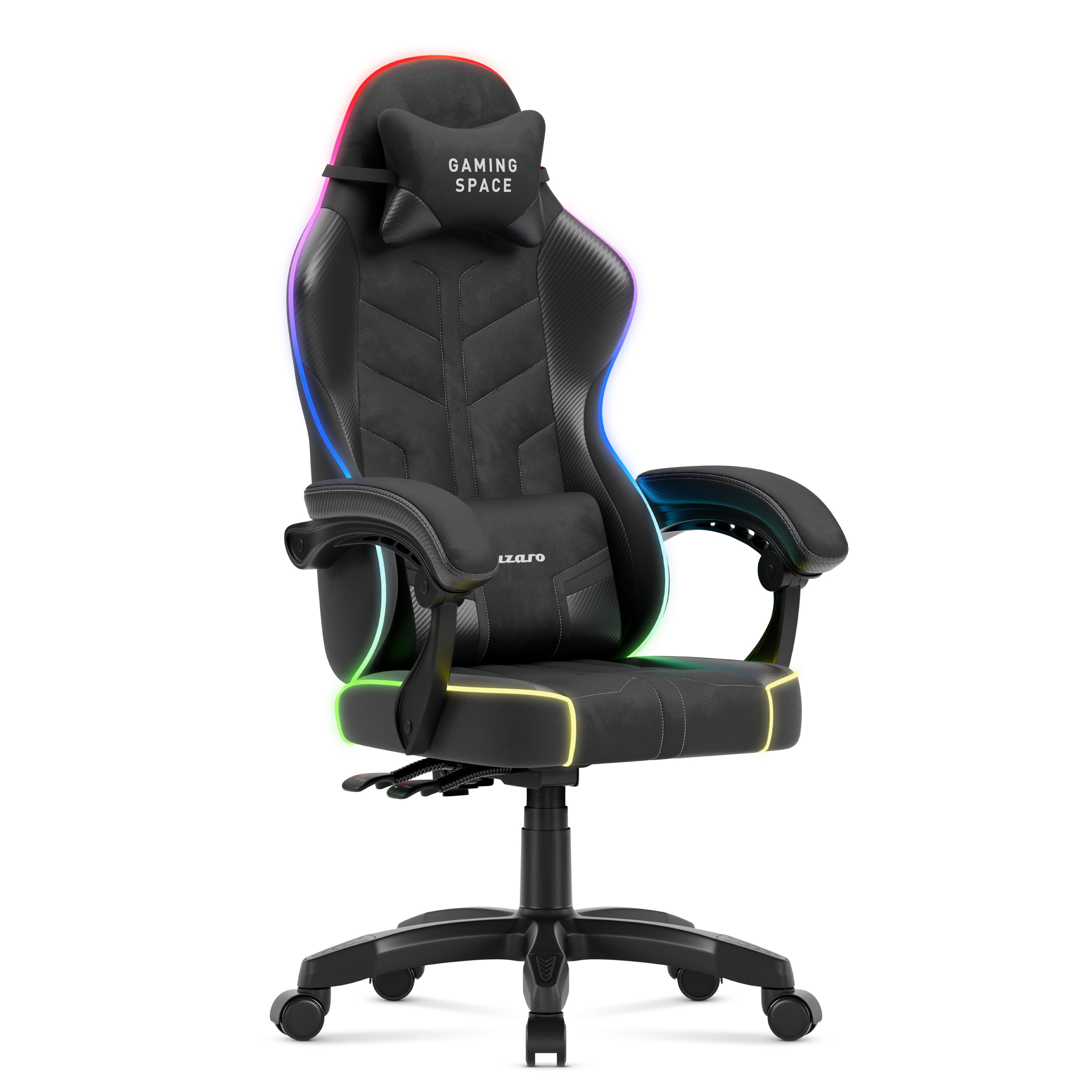 Gamingové kreslo z velúru Huzaro Force 2.7 RGB Black