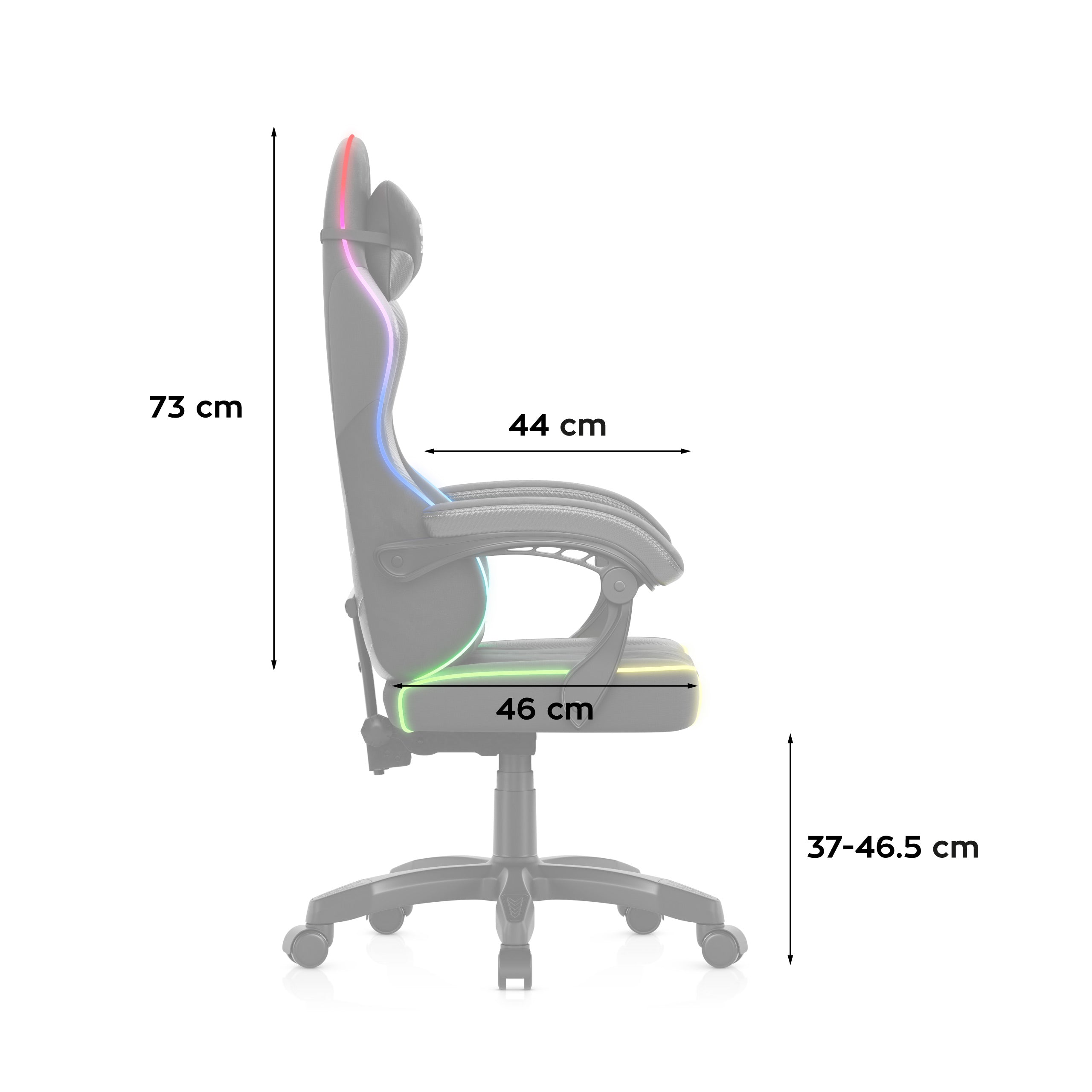 Gamingové kreslo z velúru Huzaro Force 2.7 RGB Black
