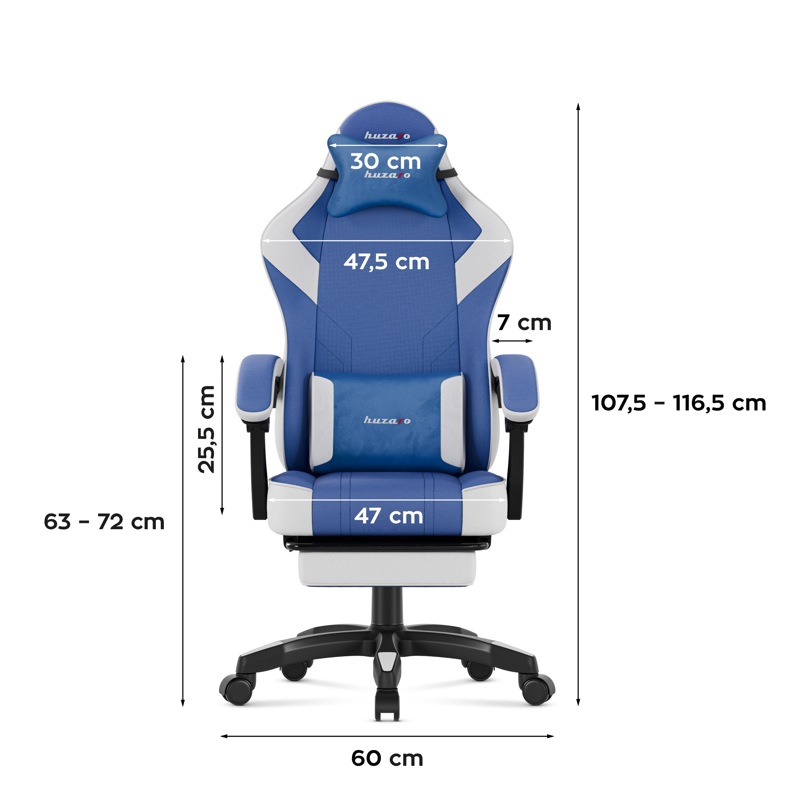Herné kreslo Huzaro Force 3.7 Blue
