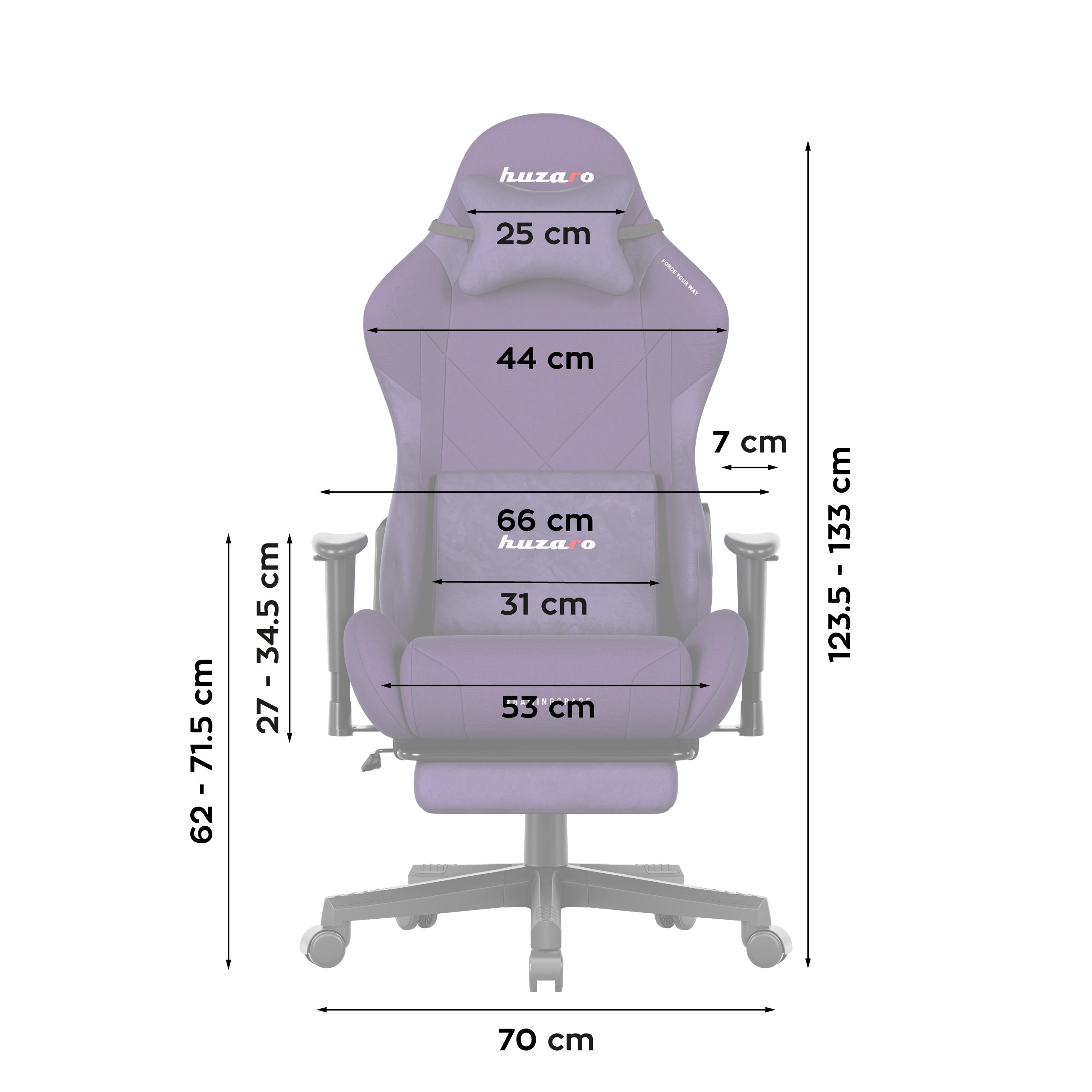 Herné kreslo Huzaro Force 5.7 Purple