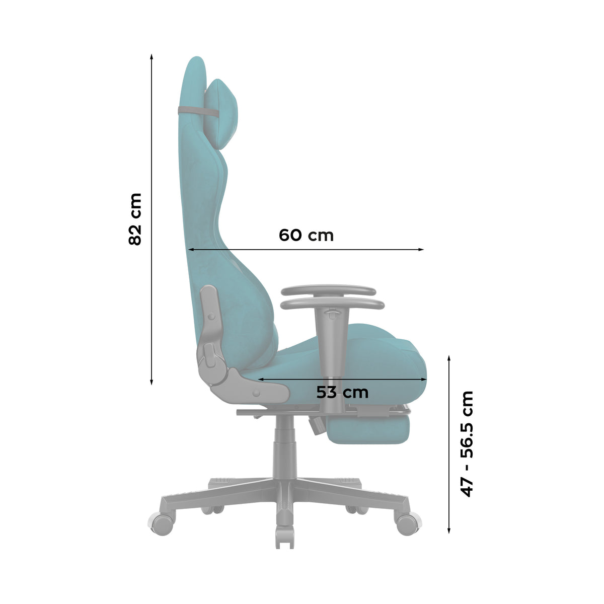 Herné kreslo Huzaro Force 5.7 Teal