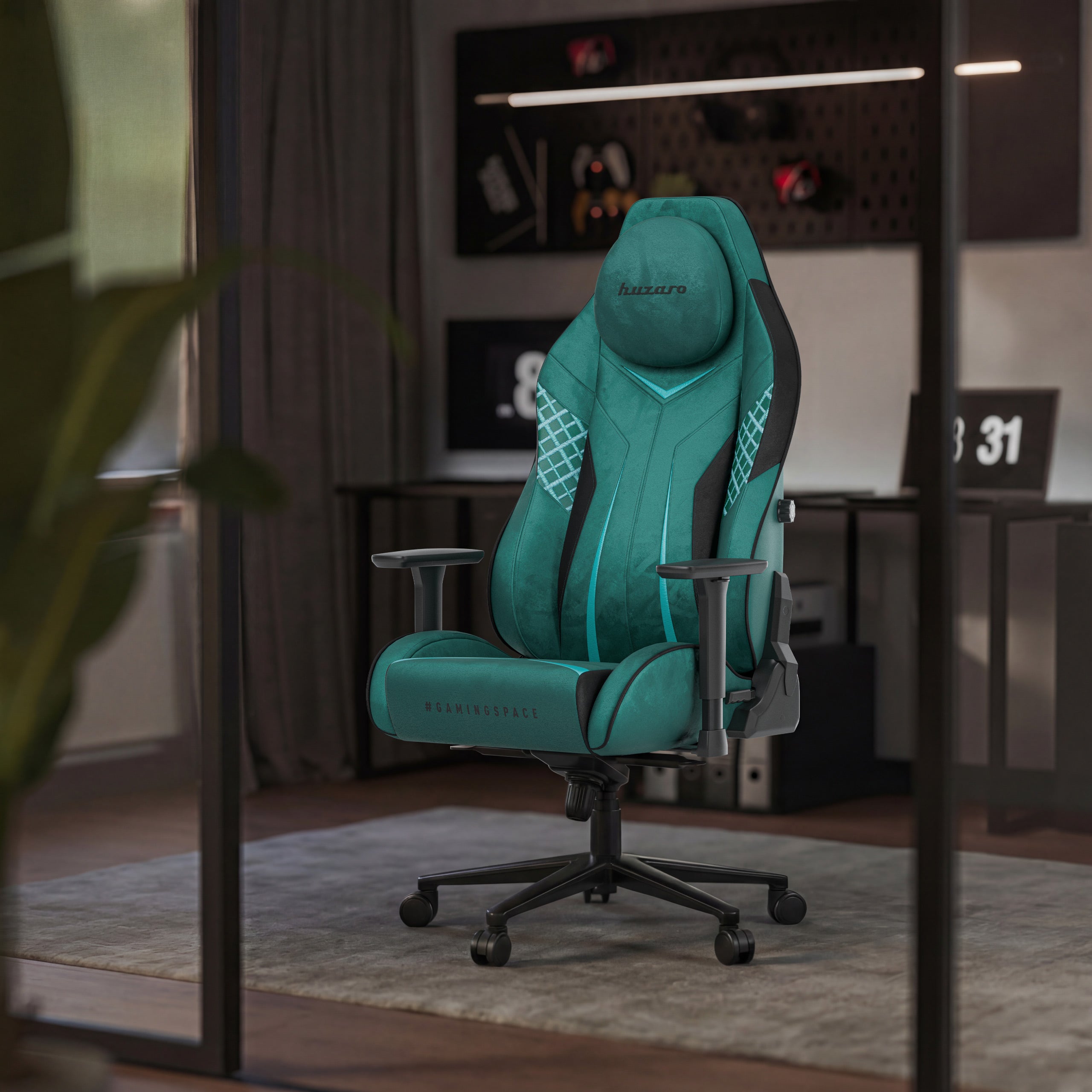 Gamingové kreslo z semišu Huzaro Force 8.3 Green