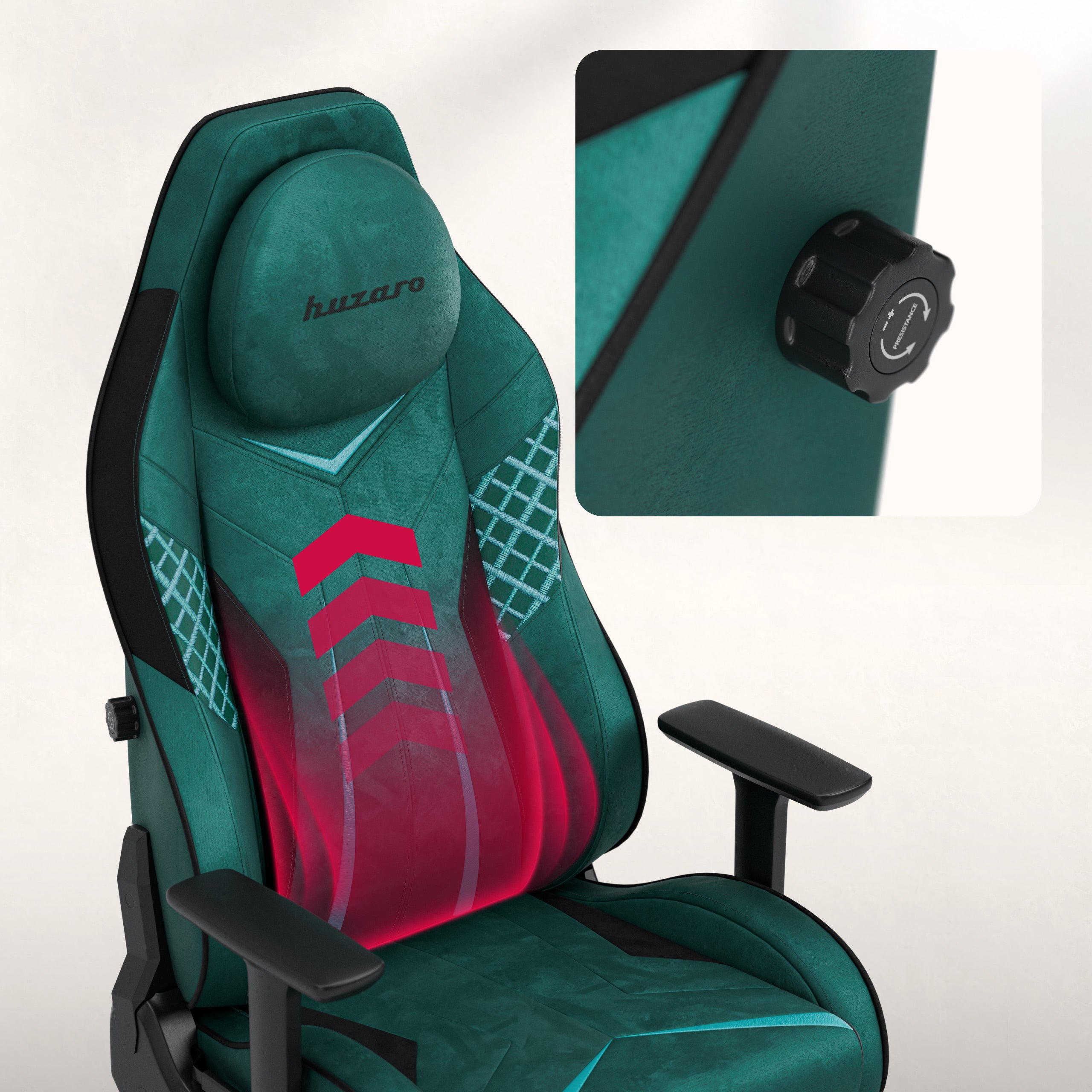 Gamingové kreslo z semišu Huzaro Force 8.3 Green