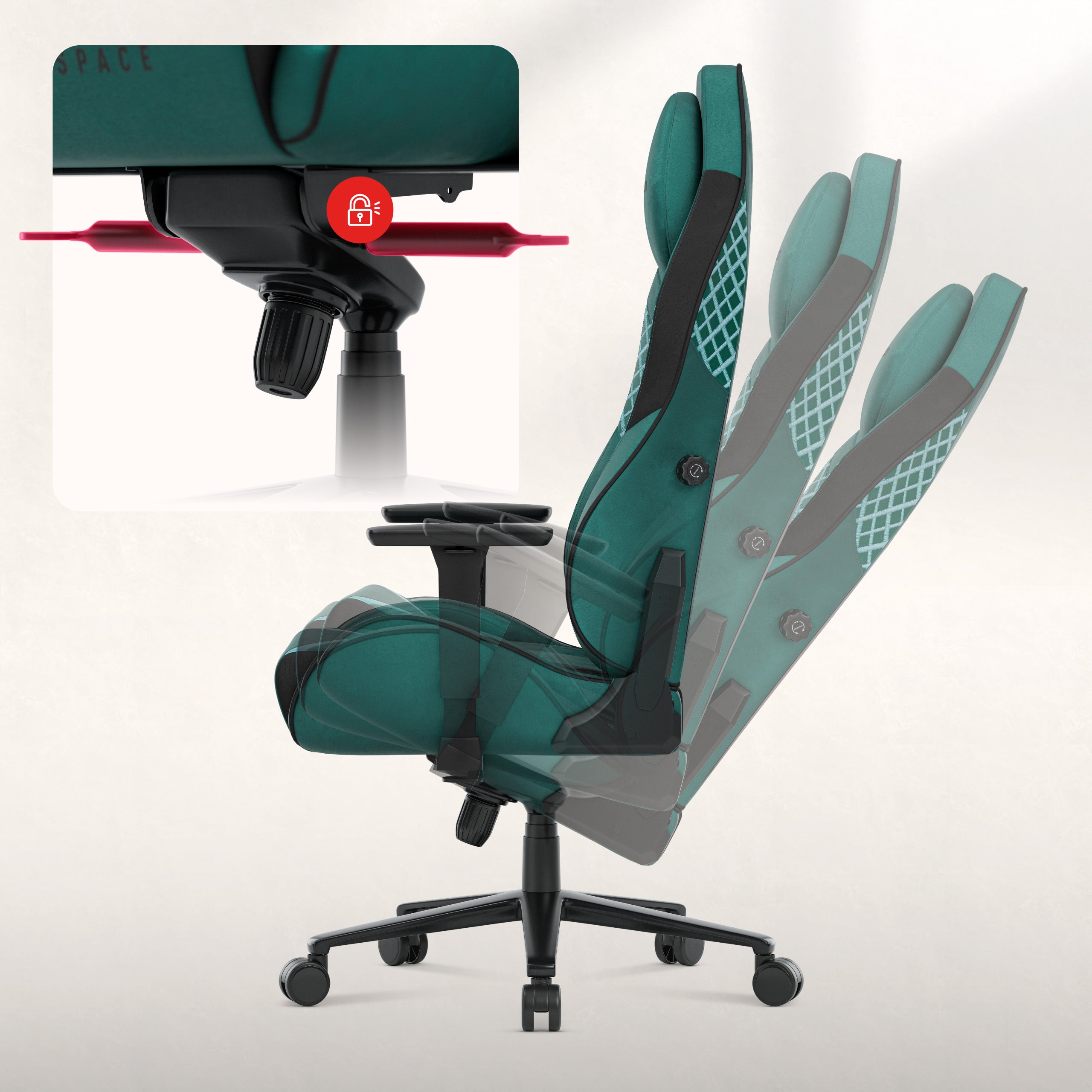 Gamingové kreslo z semišu Huzaro Force 8.3 Green