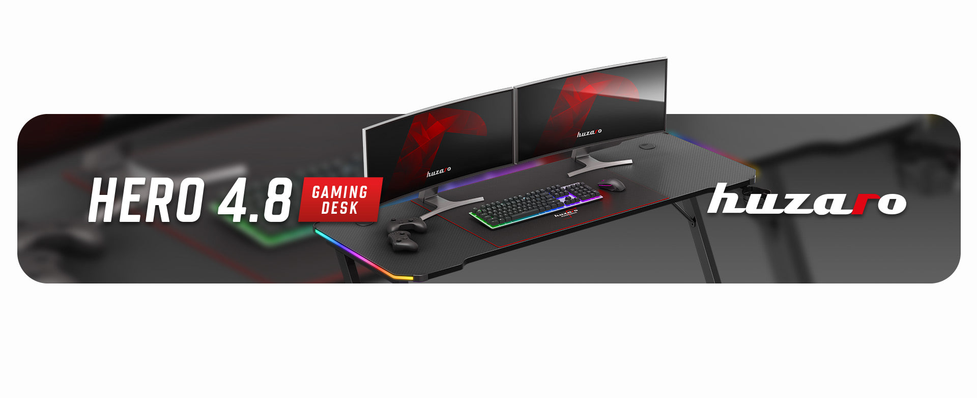Herný stôl Huzaro Hero 4.8 RGB Black 160 cm