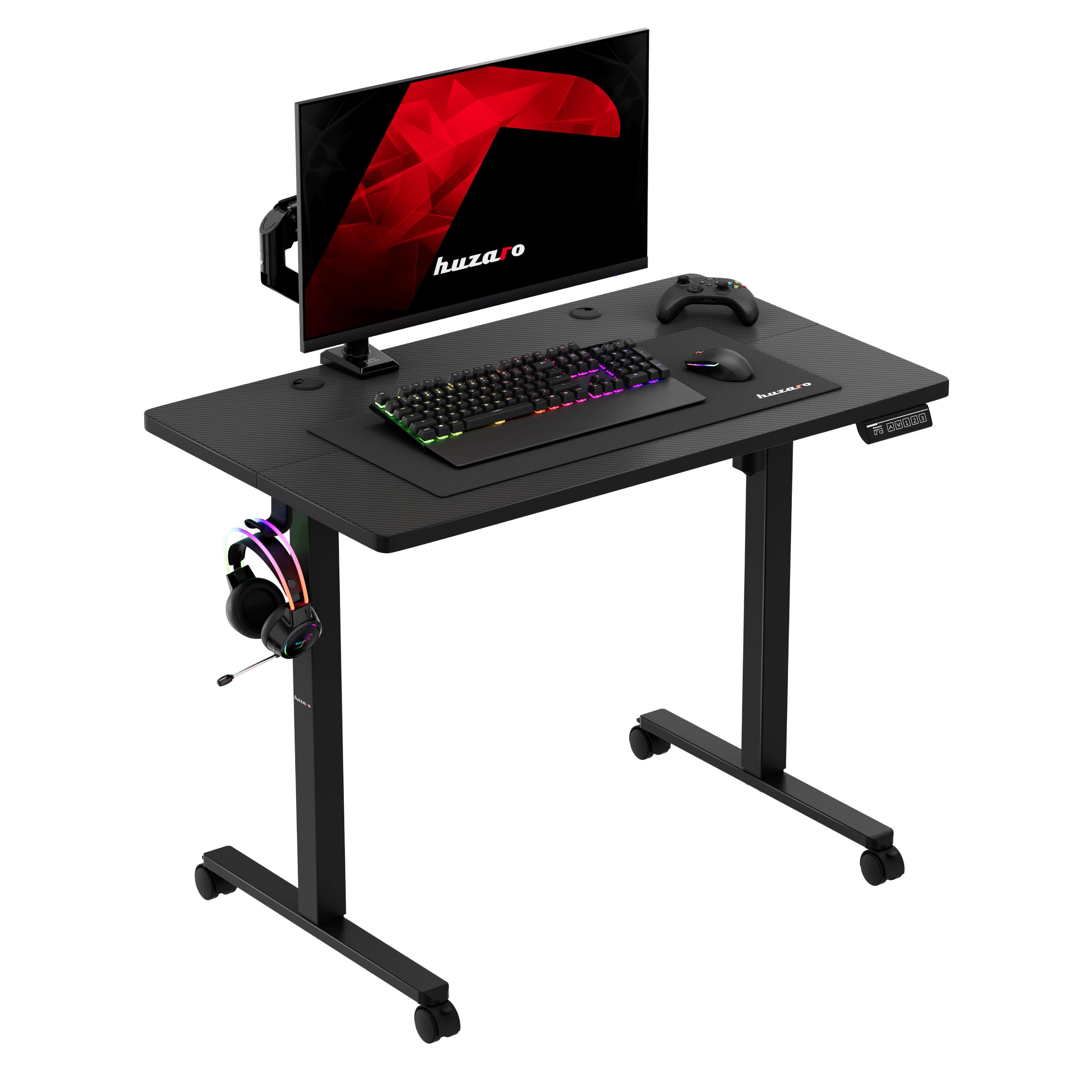 Elektrický výškovo nastaviteľný stôl na kolieskach Huzaro Hero 7.8 Black