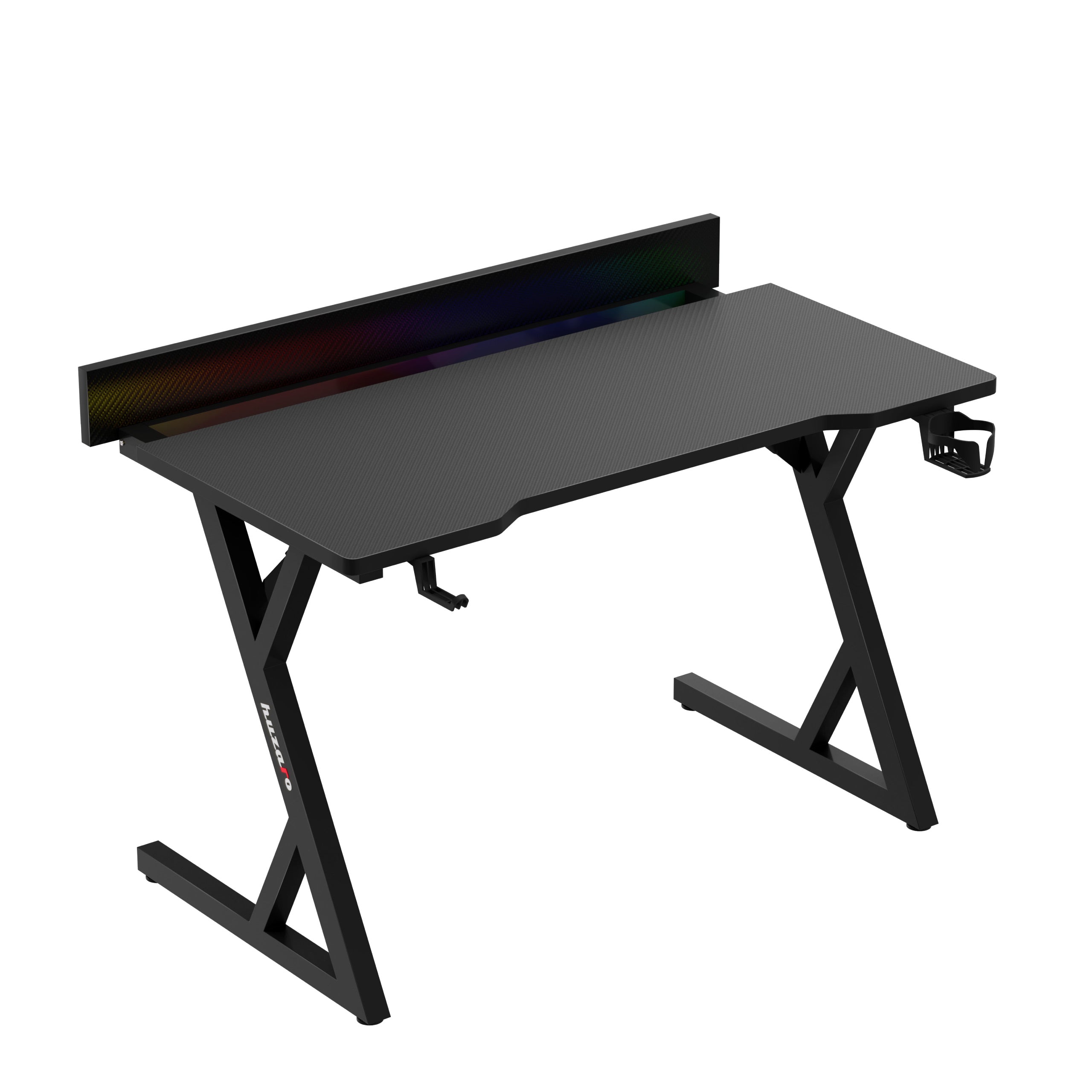 Herný stôl s LED osvetlením Huzaro Hero 2.4 RGB Black