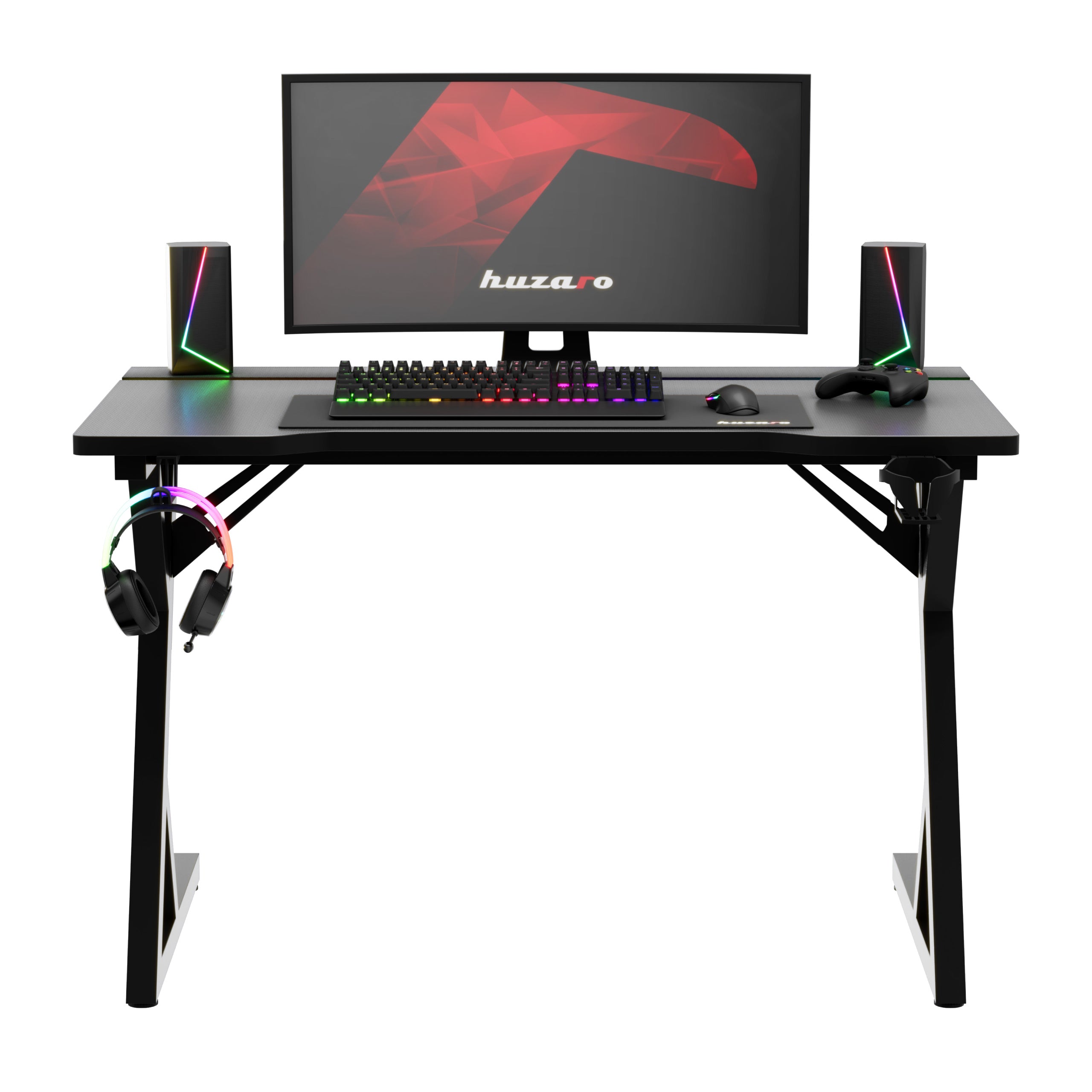 Herný stôl s LED osvetlením Huzaro Hero 2.4 RGB Black