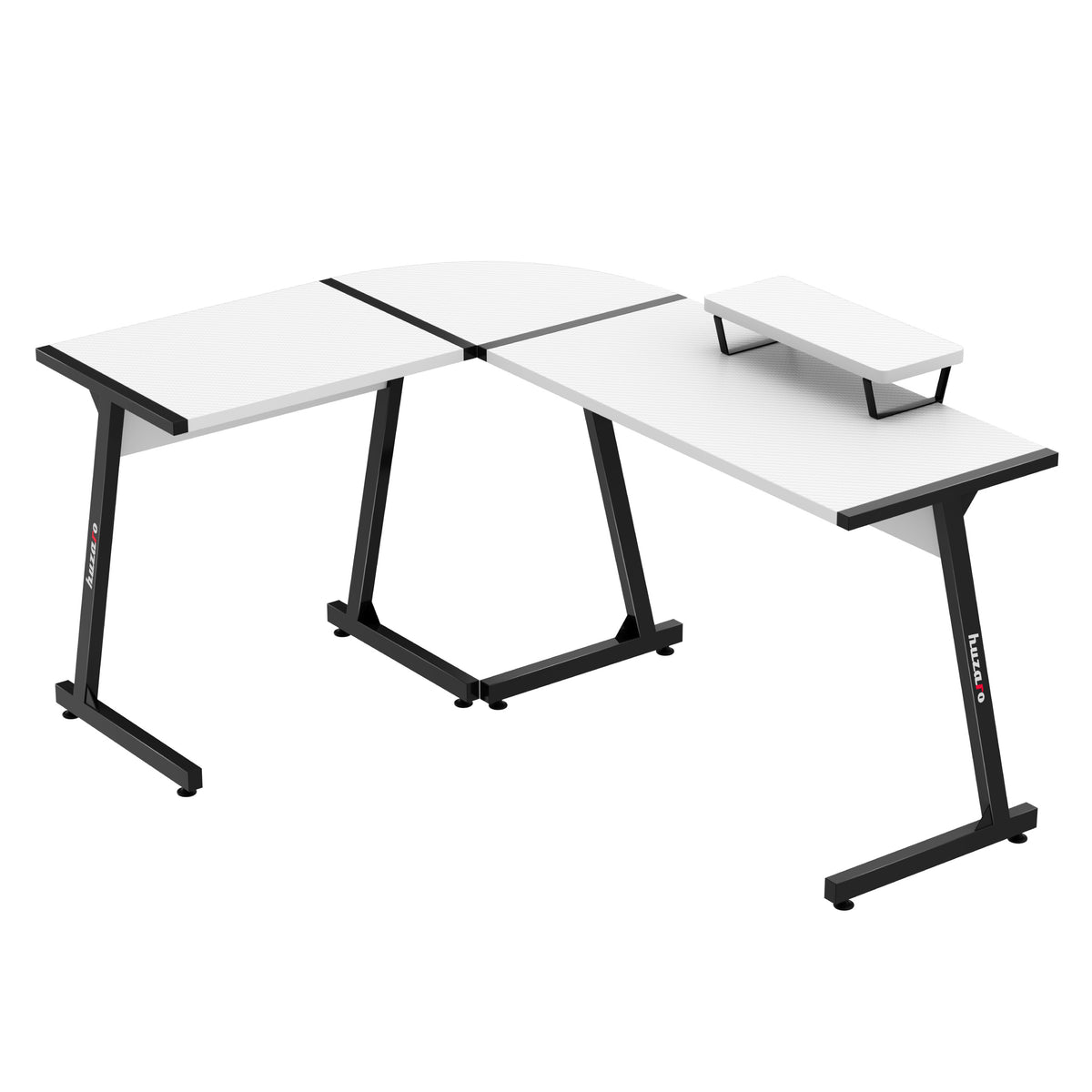 Rohový herný stôl Huzaro Hero 6.0 White 147 cm