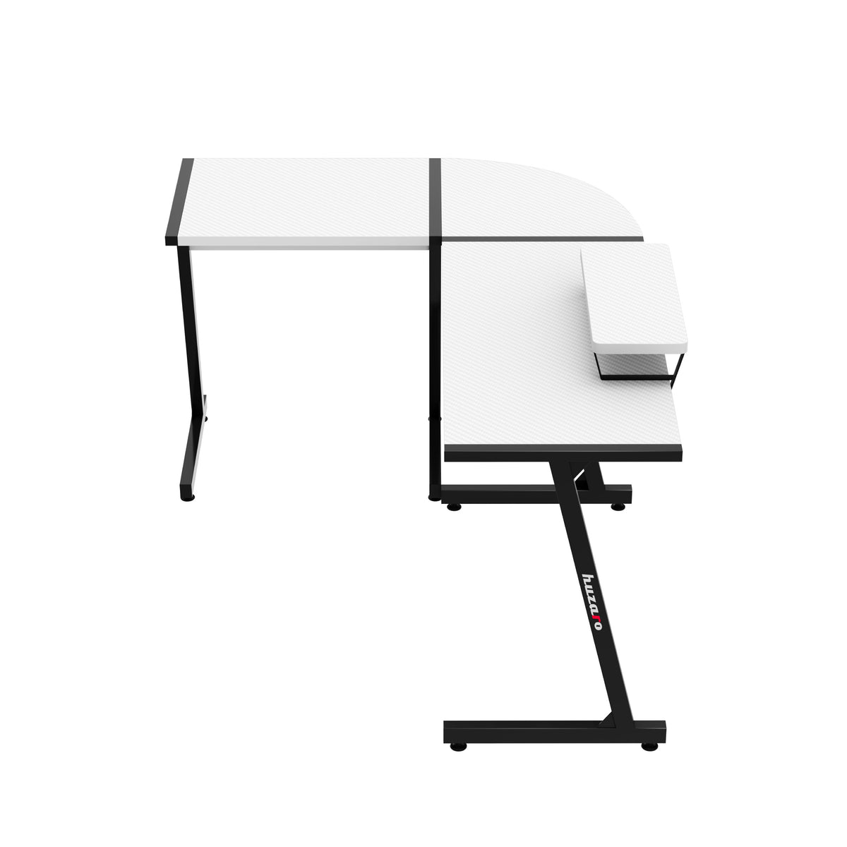 Rohový herný stôl Huzaro Hero 6.0 White 147 cm
