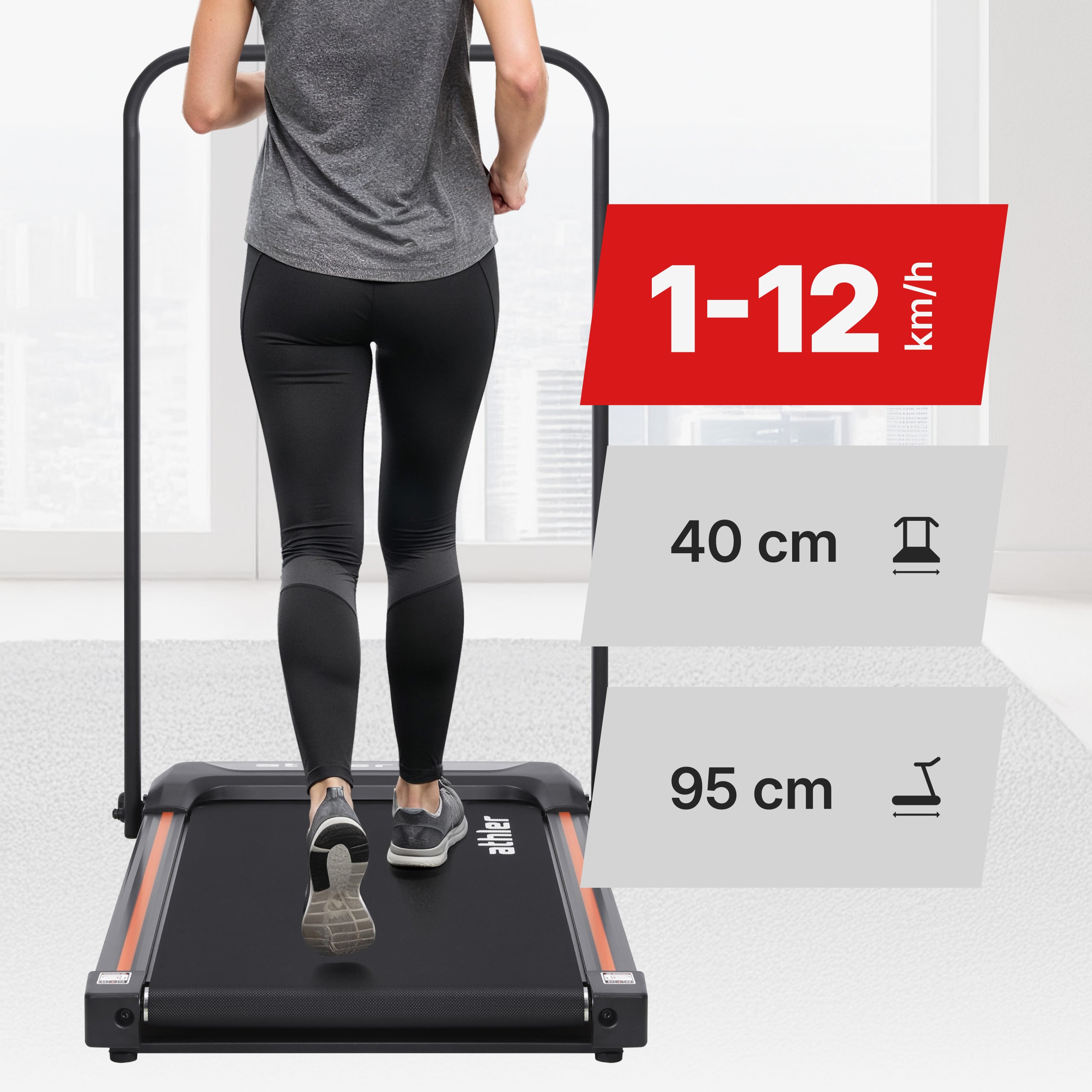 Skladací bežecký pás na domáce použitie Athler Impala 20