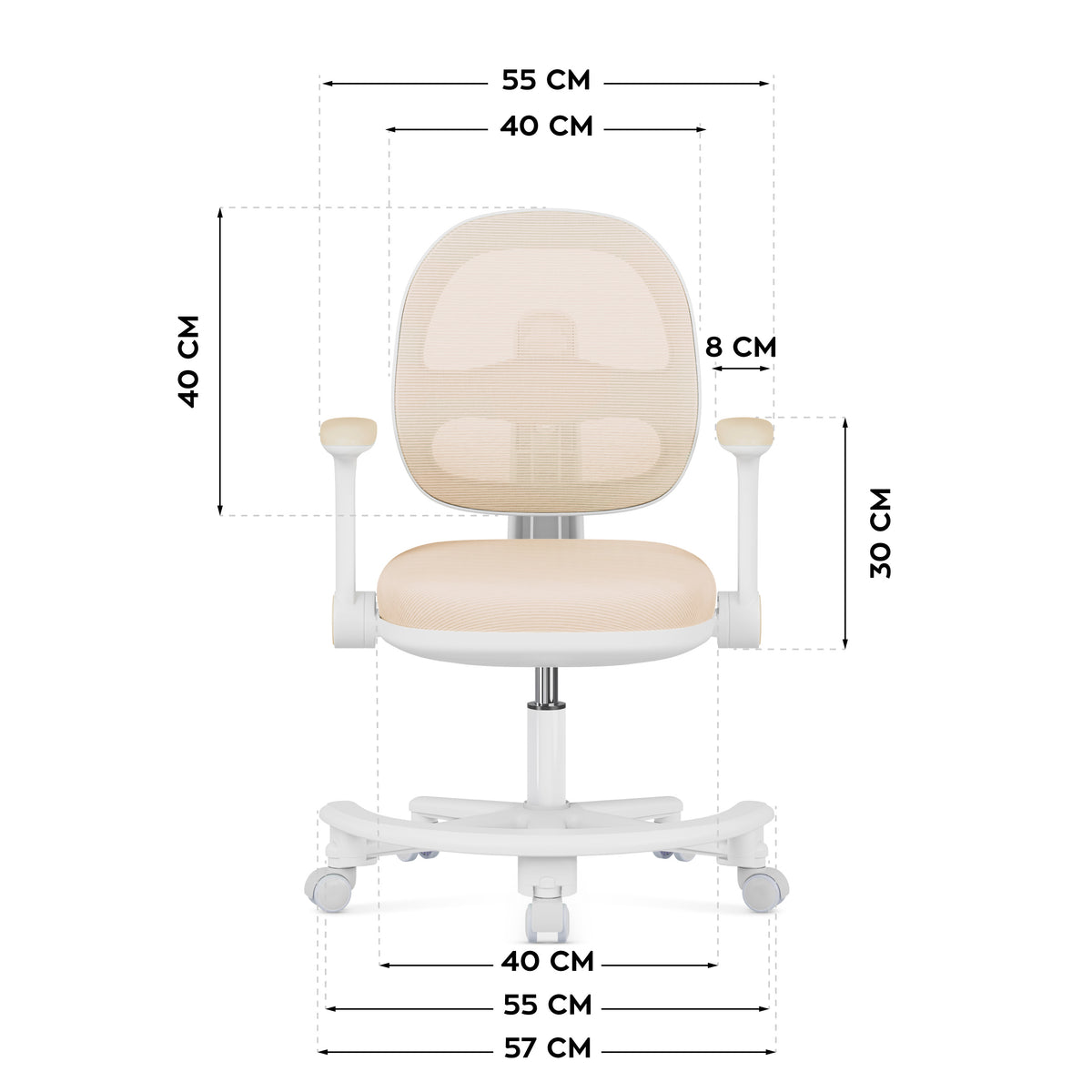 Ergonomické detské kreslo k písacímu stolu Mark Adler Junior 3.6 Beige