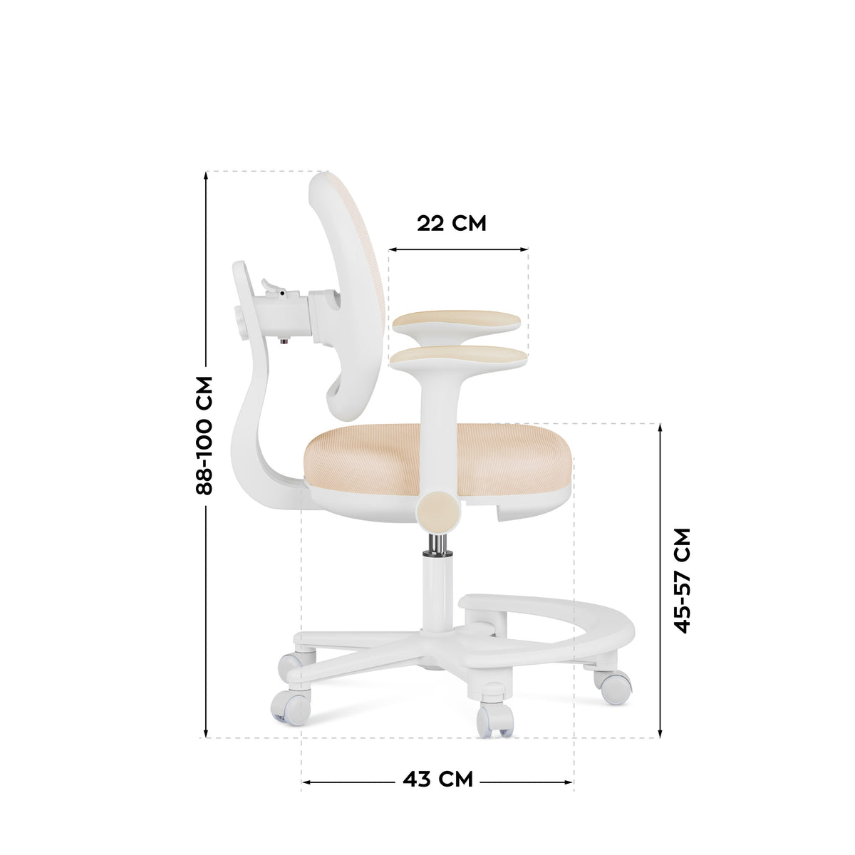 Ergonomické detské kreslo k písacímu stolu Mark Adler Junior 3.6 Beige