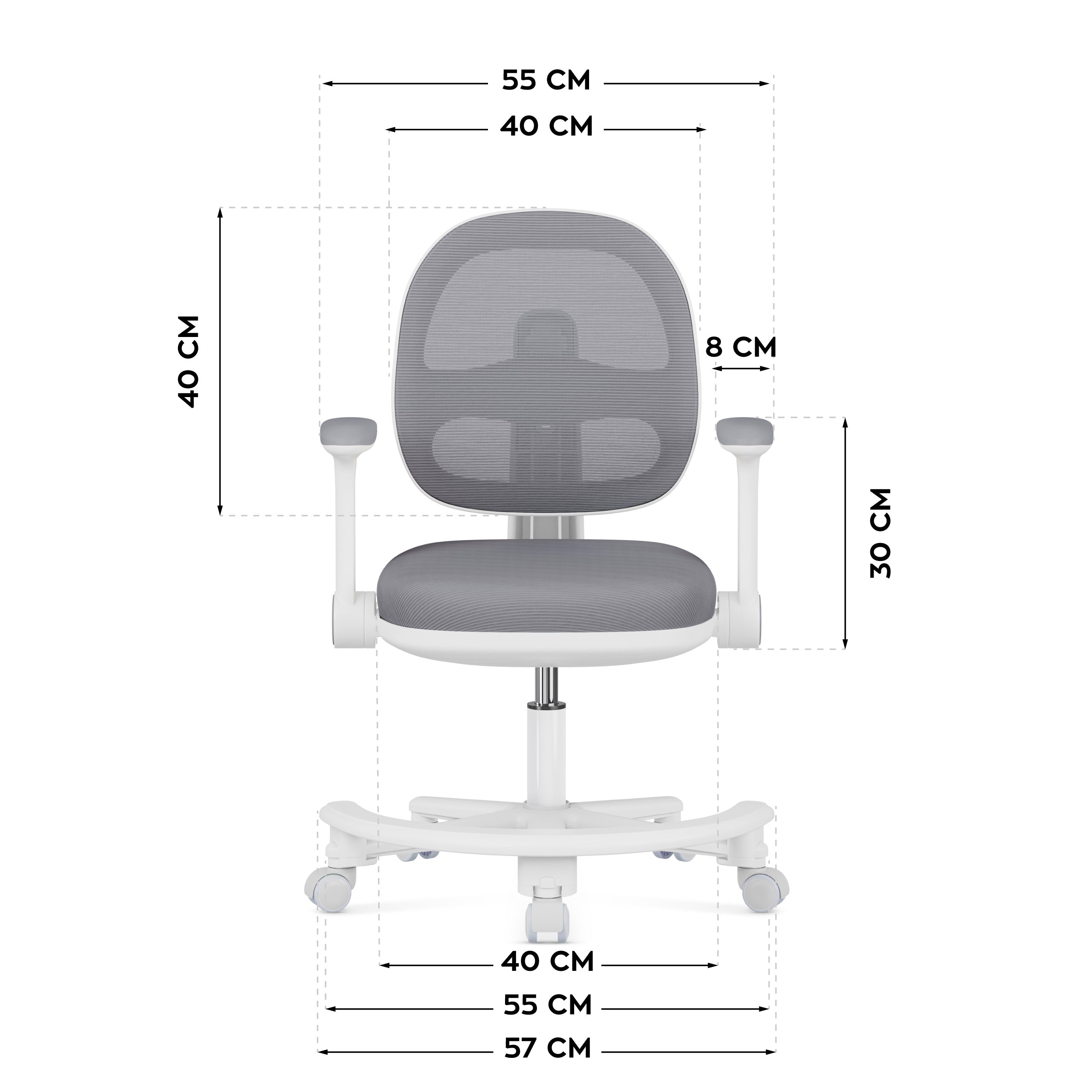 Ergonomická detská stolička k písacímu stolu Mark Adler Junior 3.6 Grey