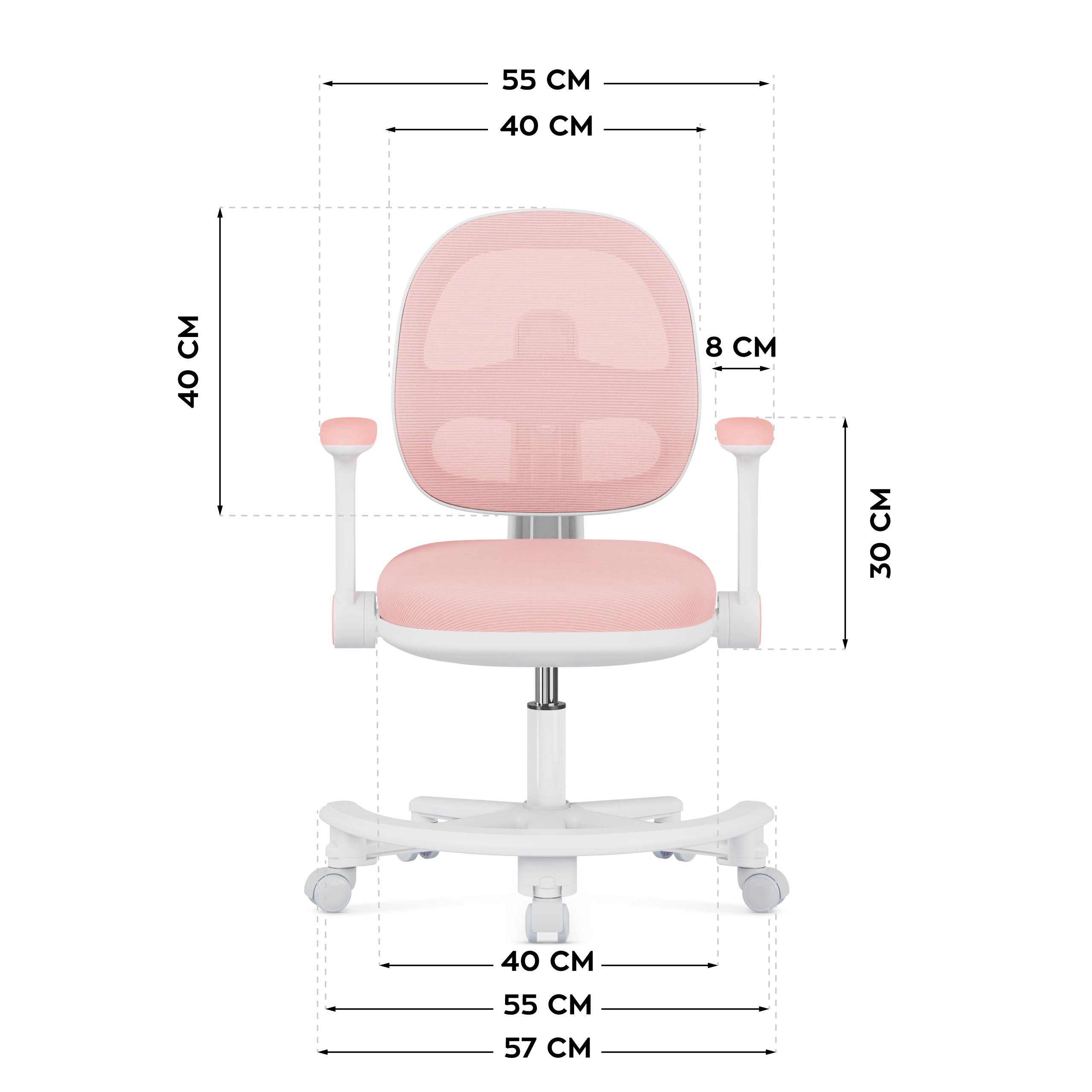 Ergonomická detská kancelárska stolička Mark Adler Junior 3.6 Pink