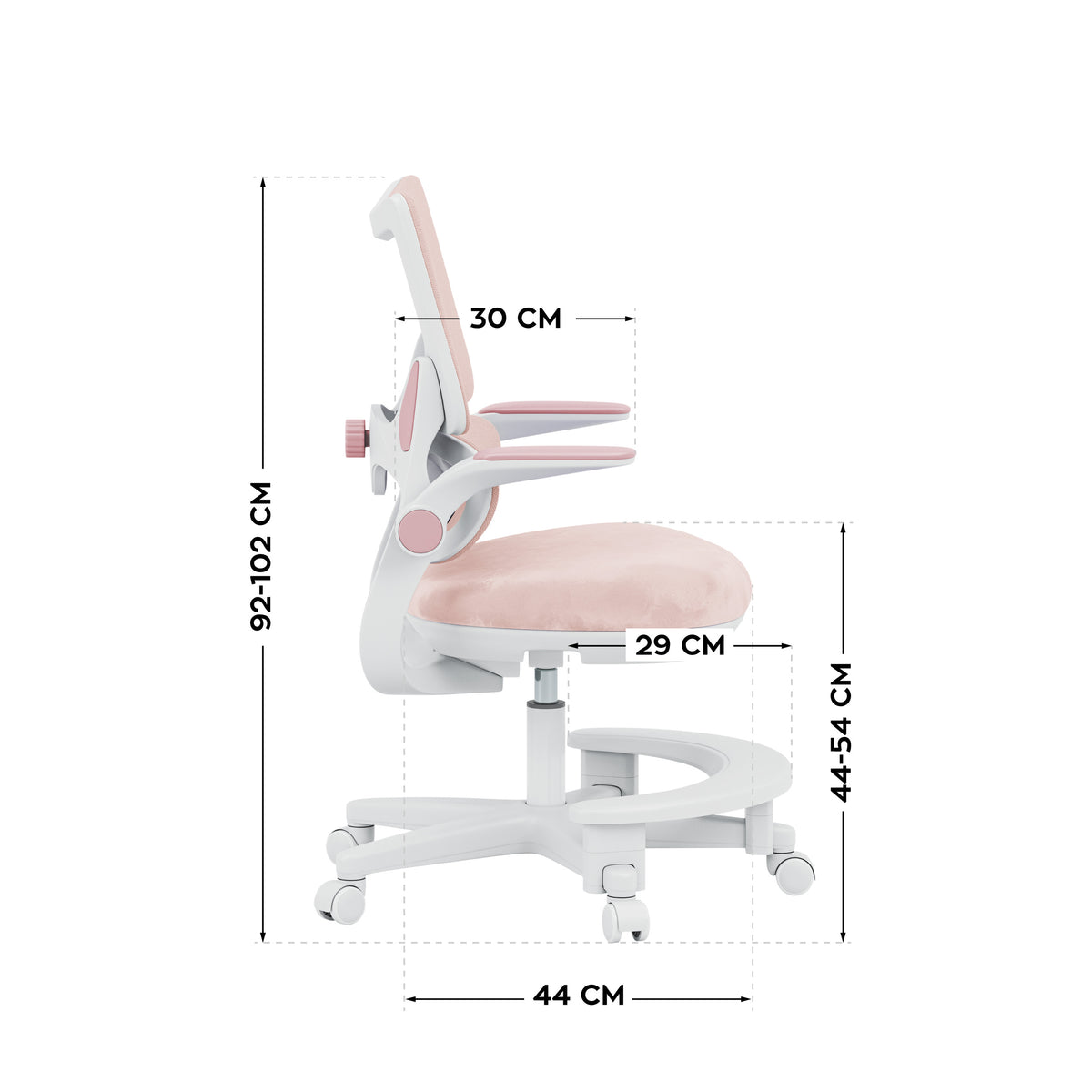 Detské kreslo k písacímu stolu Mark Adler Junior 5.7 Pink