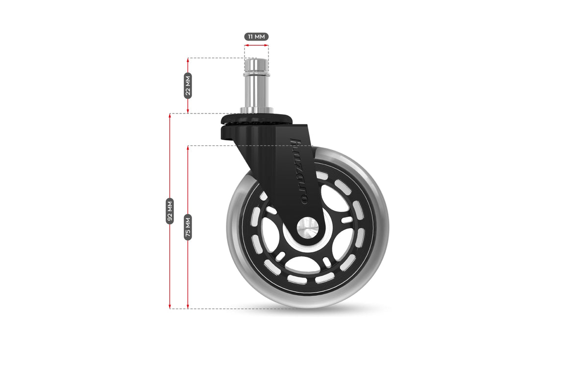 Kolieska k stoličke Casters 2.0 Black