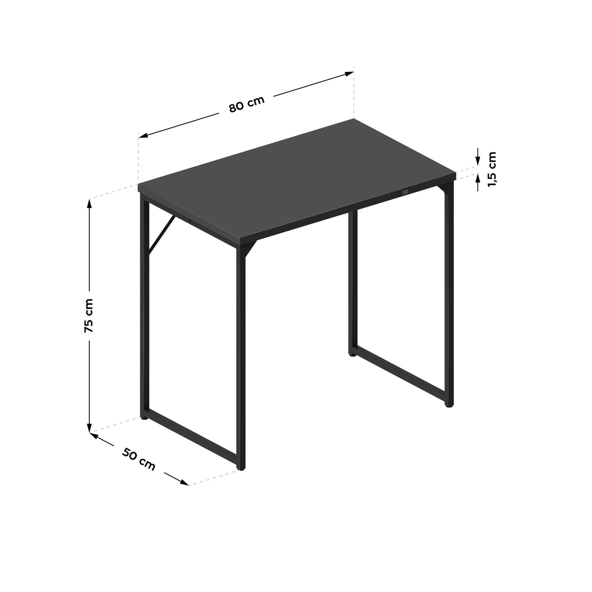 Malý písací stôl Mark Adler Leader 1.3 Black 80 cm