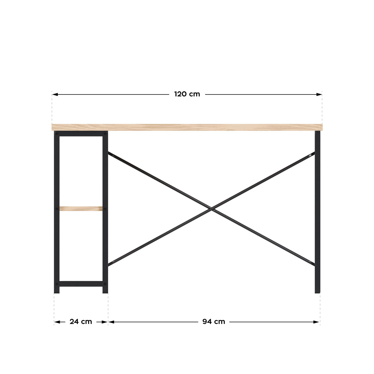 Písací stôl s policami Mark Adler Leader 2.0 Craft 120 cm