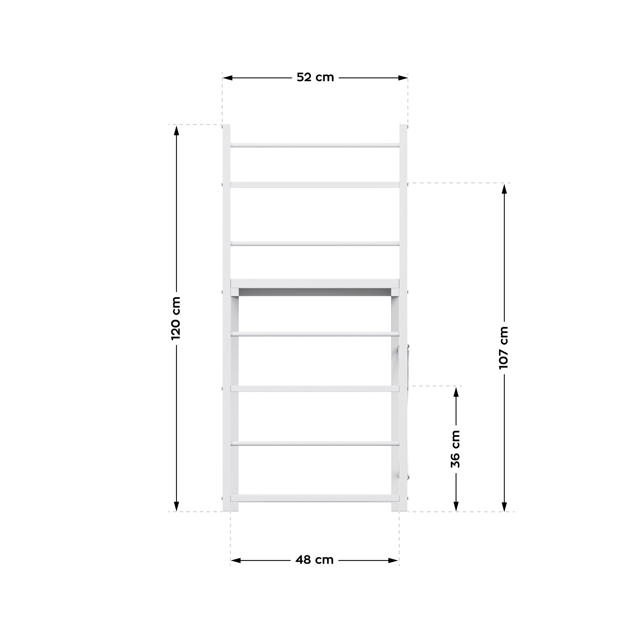 Písací stôl s policami Mark Adler Leader 4.0 White 120 cm