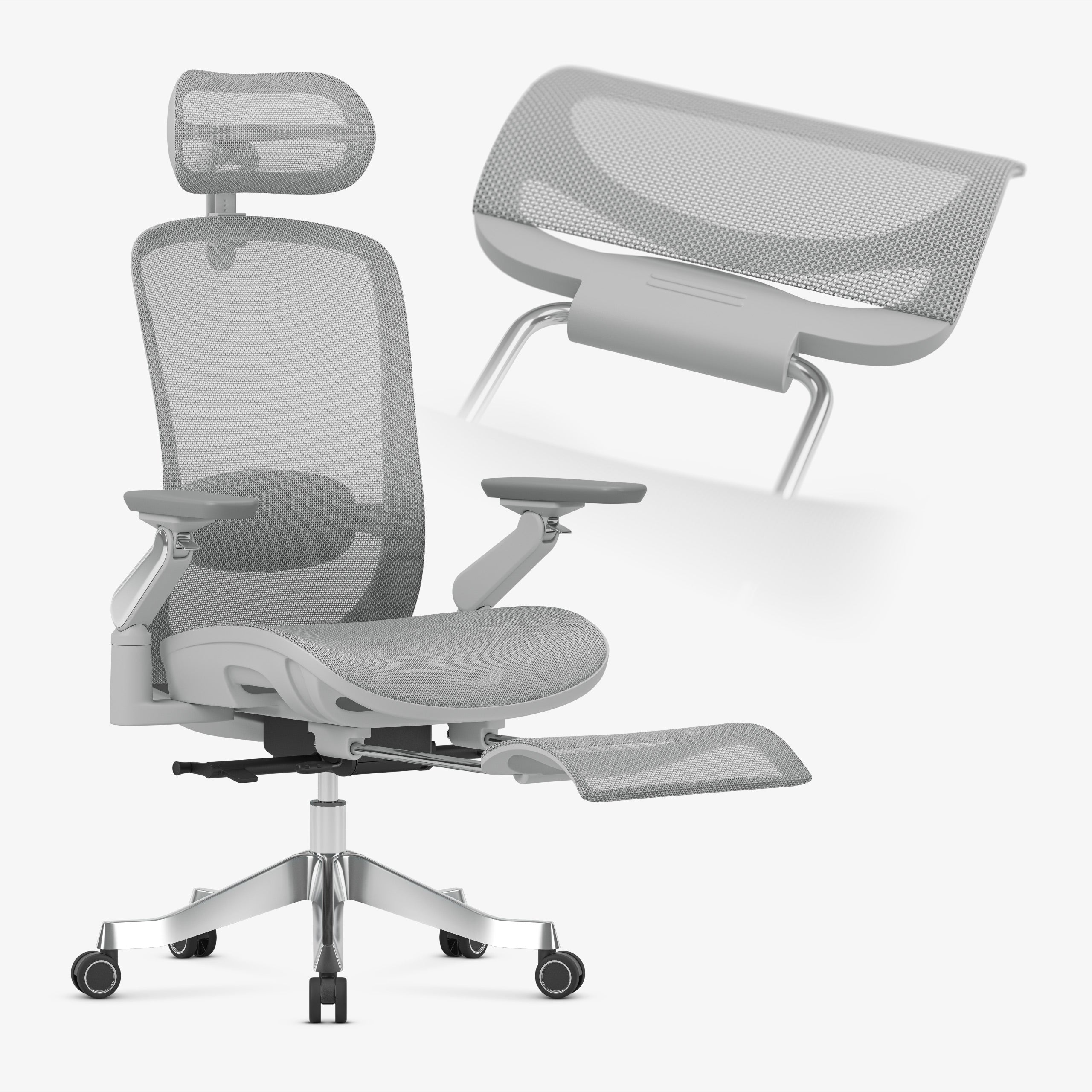 Ergonomické kreslo s masážou Mark Adler Leadpro 8.7 Grey