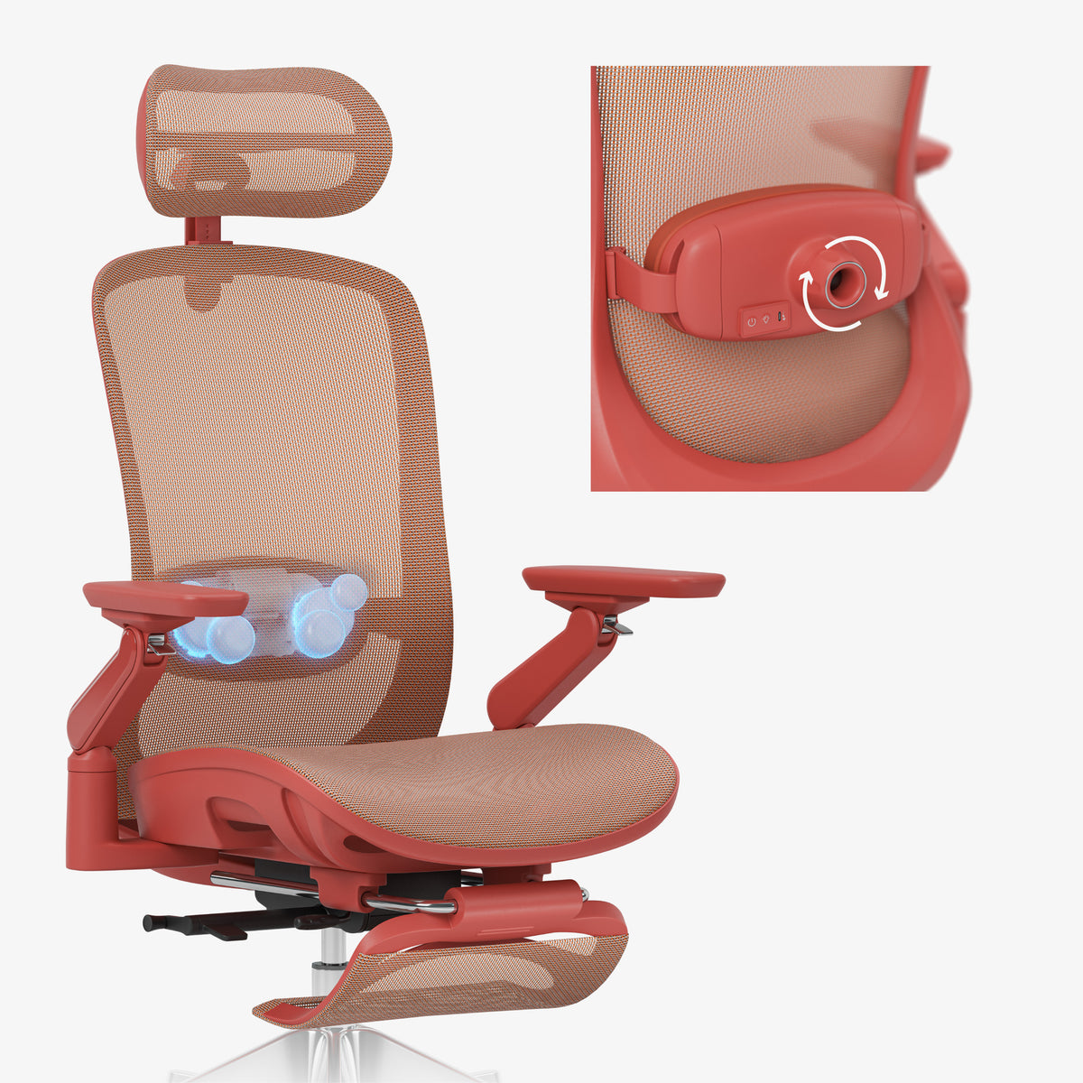Ergonomické kreslo s masážou Mark Adler Leadpro 8.7 Red