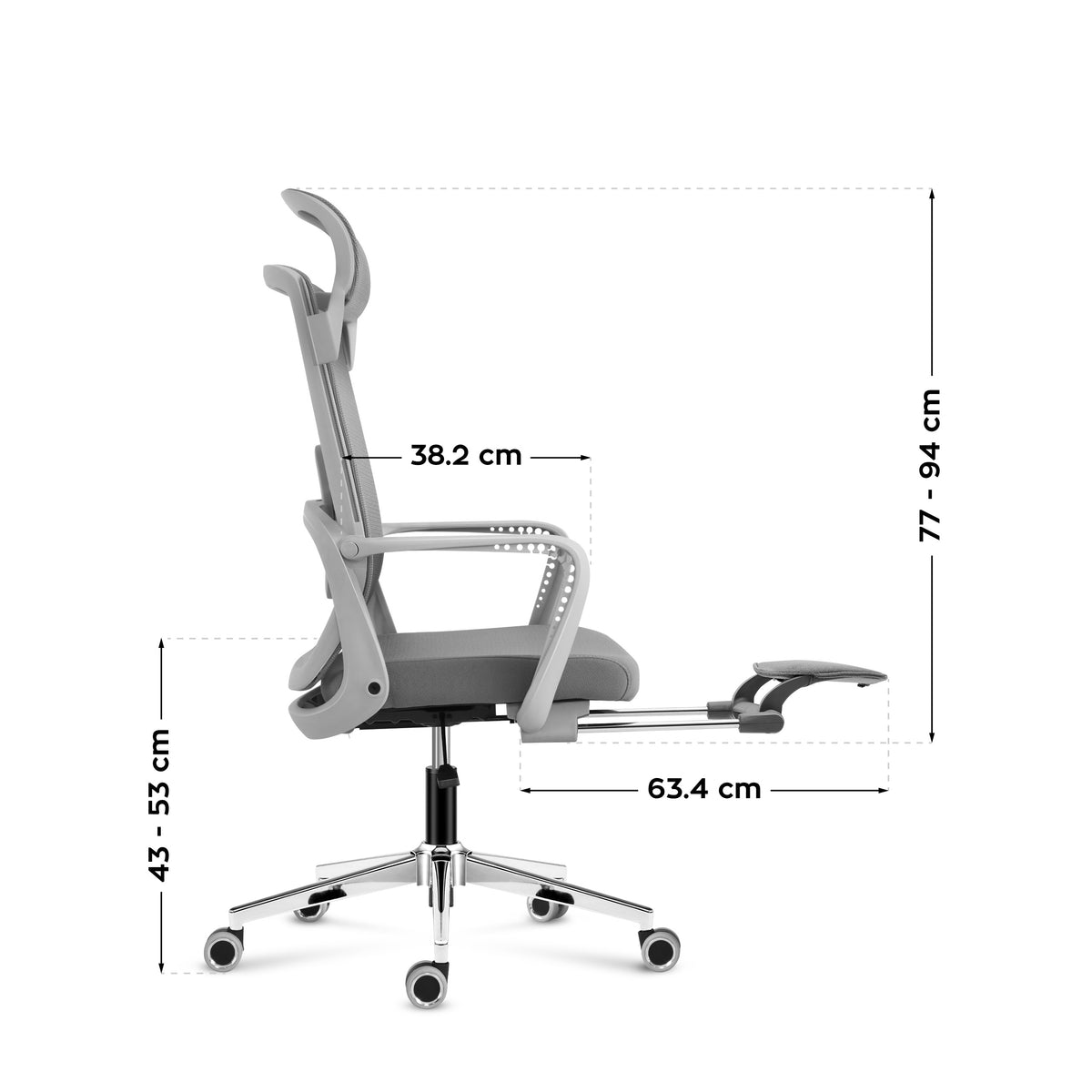 Kancelárska stolička s podnožkou Mark Adler Manager 3.6 Grey