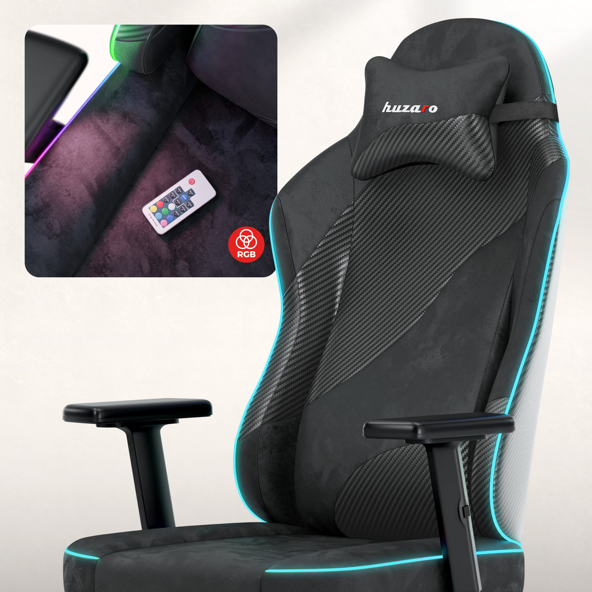 Herné kreslo pre tínedžerov Huzaro Ranger 5.7 RGB BLACK
