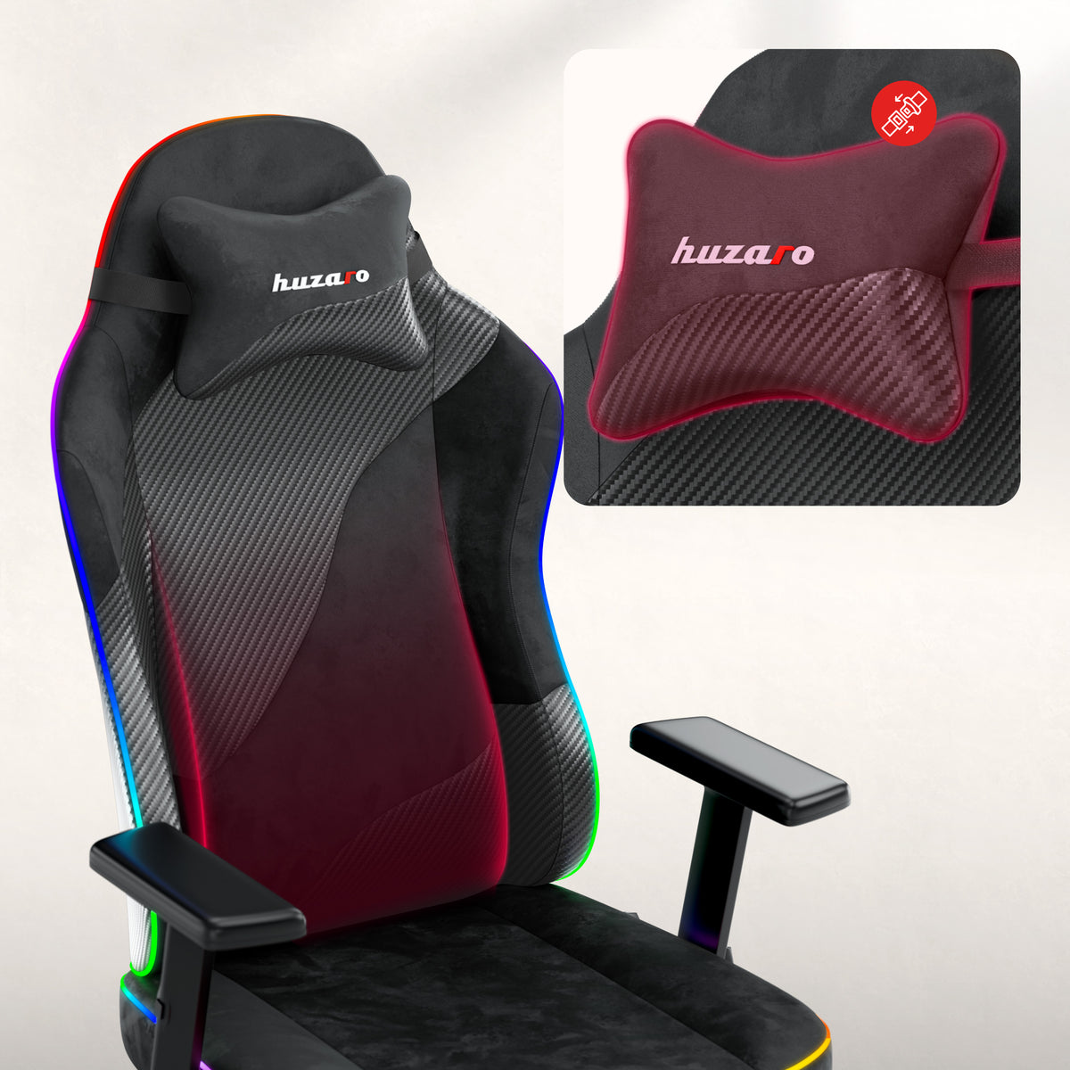 Herné kreslo pre tínedžerov Huzaro Ranger 5.7 RGB BLACK