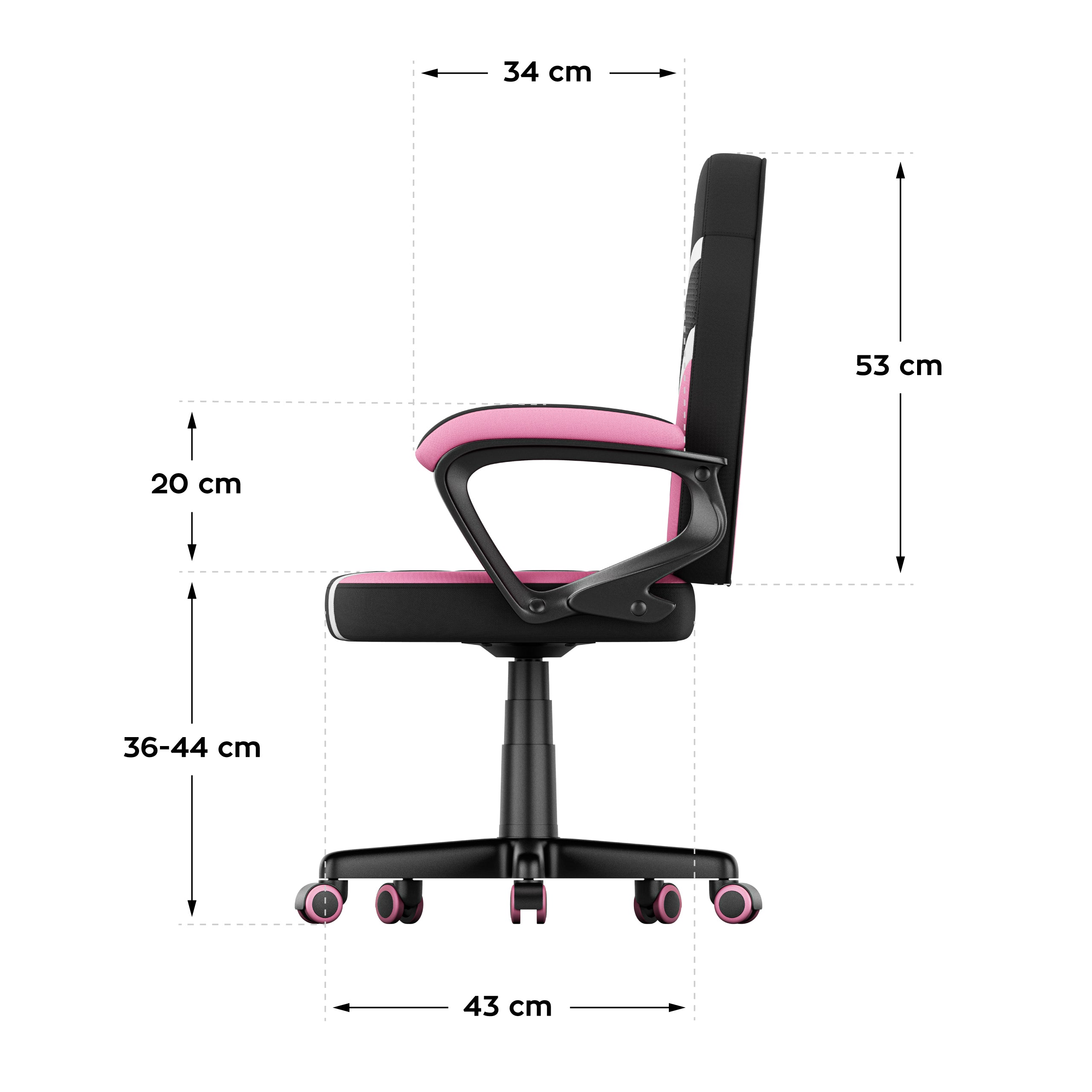 Detský herný kreslo HUZARO RANGER 1.0 Pink Mesh
